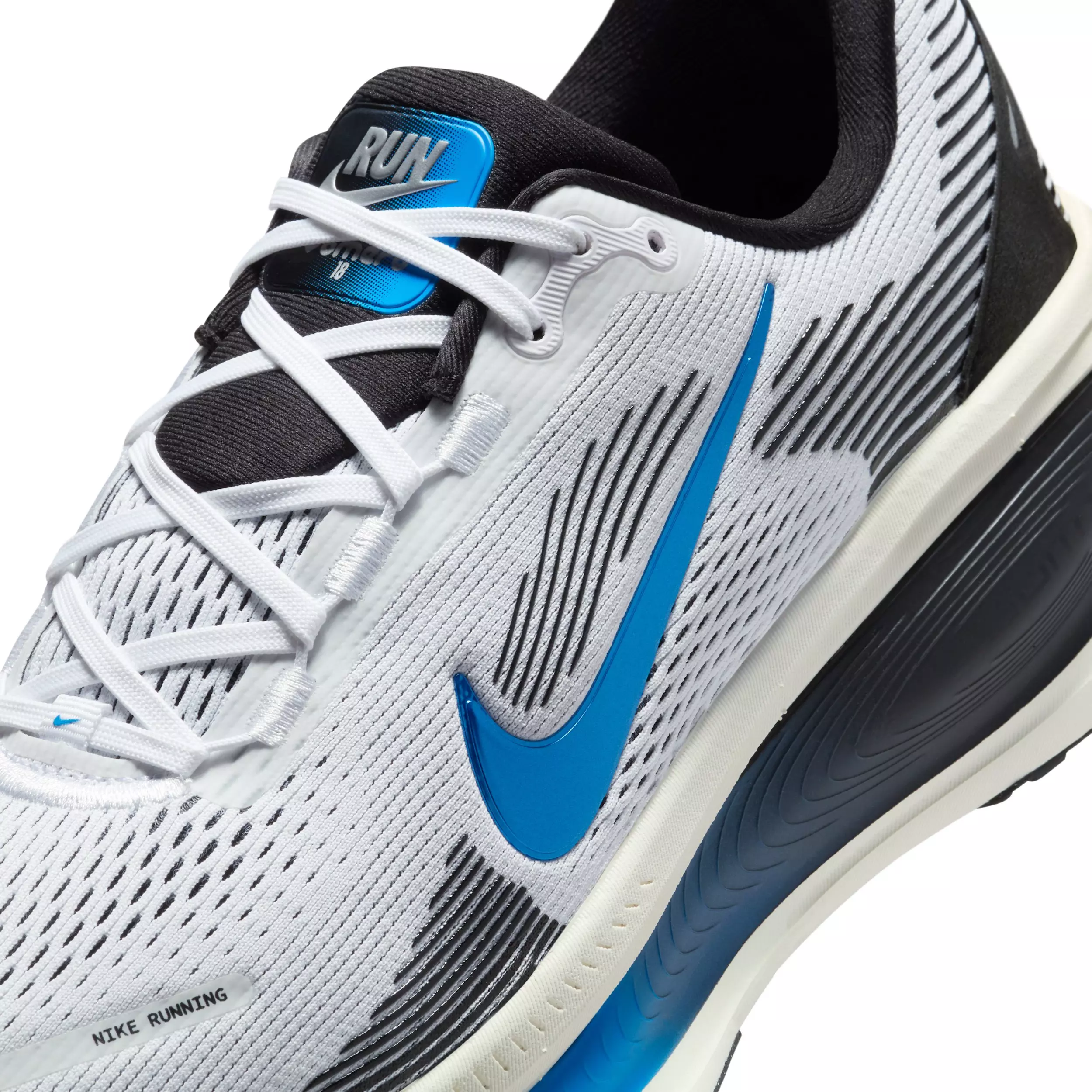 Nike Vomero 18 "White/Black/Sail/Photo Blue" Men's Running Shoe - WHITE/BLACK/SAIL/BLUE