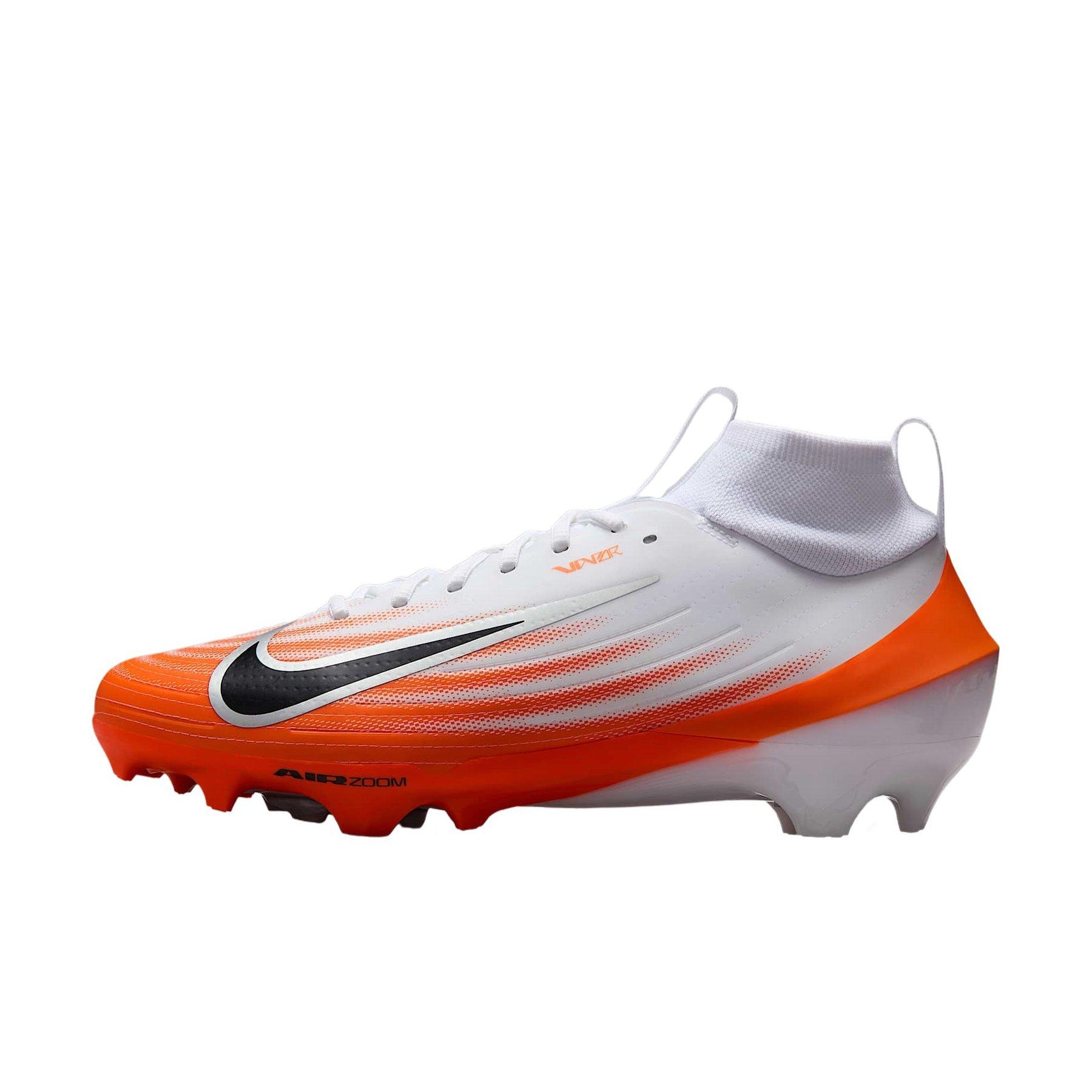 Nike Vapor Pro 1 "White/Safety Orange/Metallic Silver/Black" Men's Football Cleat - WHITE/ORANGE/SILVER/BLACK Thumbnail View 2