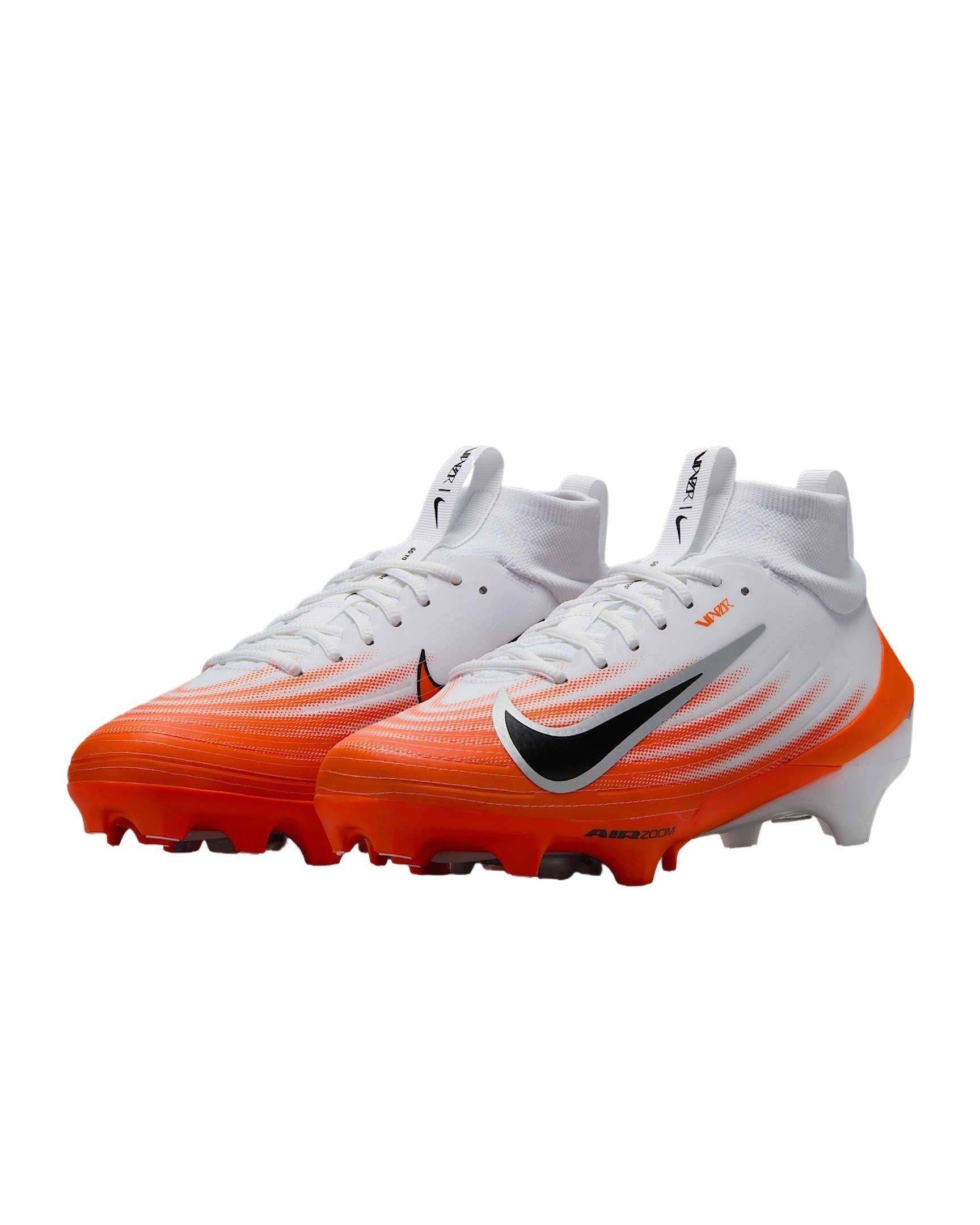 Nike Vapor Pro 1 "White/Safety Orange/Metallic Silver/Black" Men's Football Cleat - WHITE/ORANGE/SILVER/BLACK Thumbnail View 3