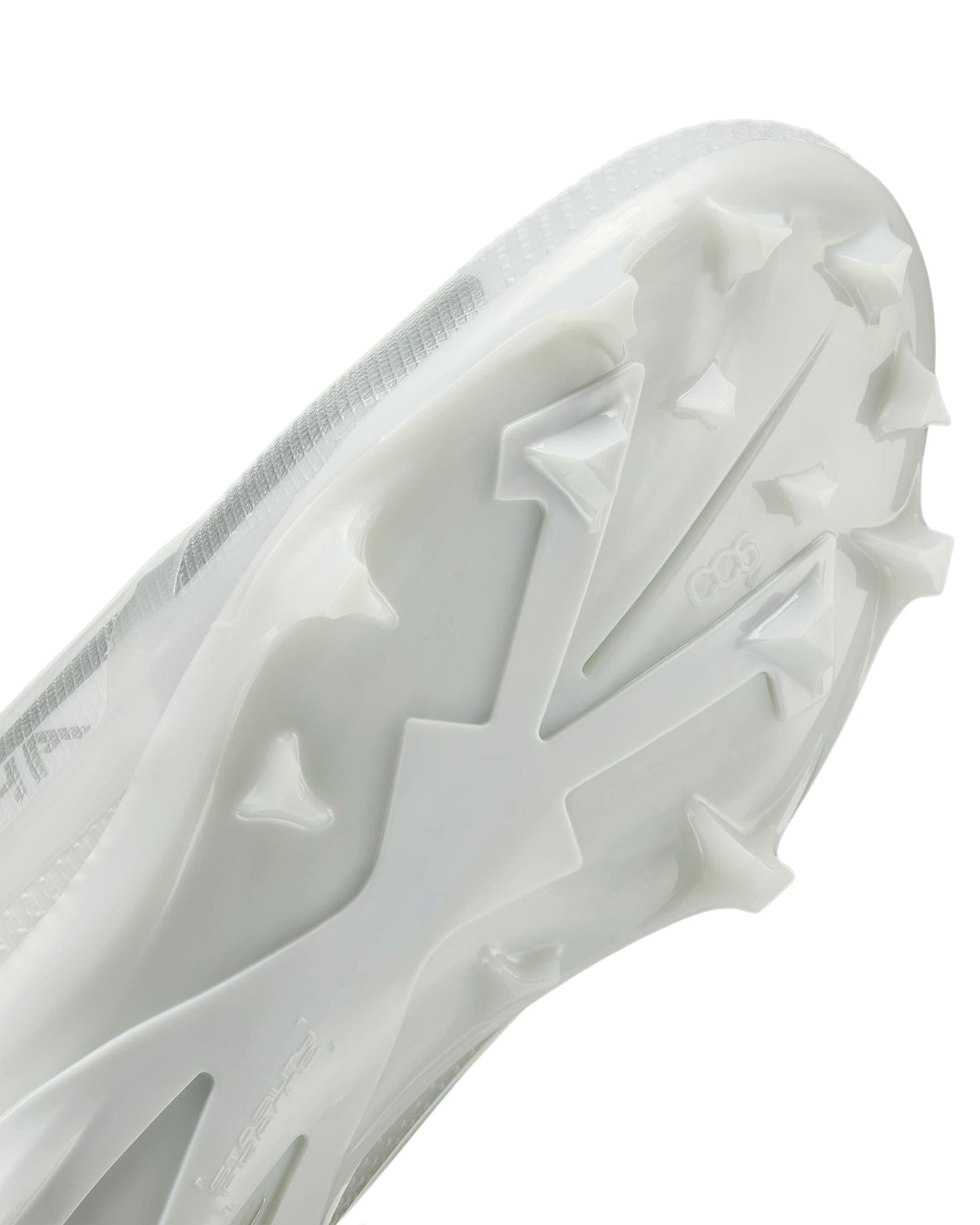 Nike Alpha Menace 4 Elite "White/Metallic Silver" Men's Football Cleat - WHITE/SILVER Thumbnail View 7