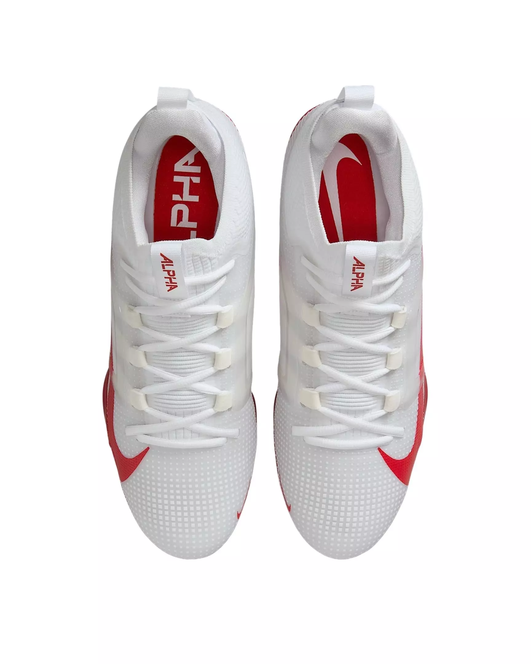 Nike Alpha Menace 4 Elite "White/University Red/Photon Dust/University Red" Men's Football Cleat - WHITE/RED/DUST/RED