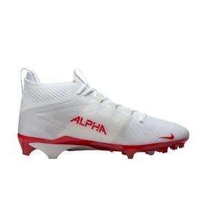 Nike Alpha Menace 4 Elite "White/University Red/Photon Dust/University Red" Men's Football Cleat