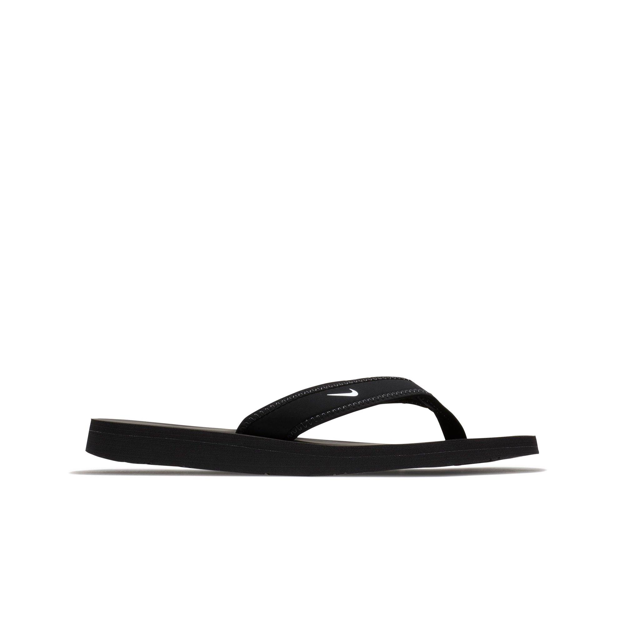 nike women's flip flops black