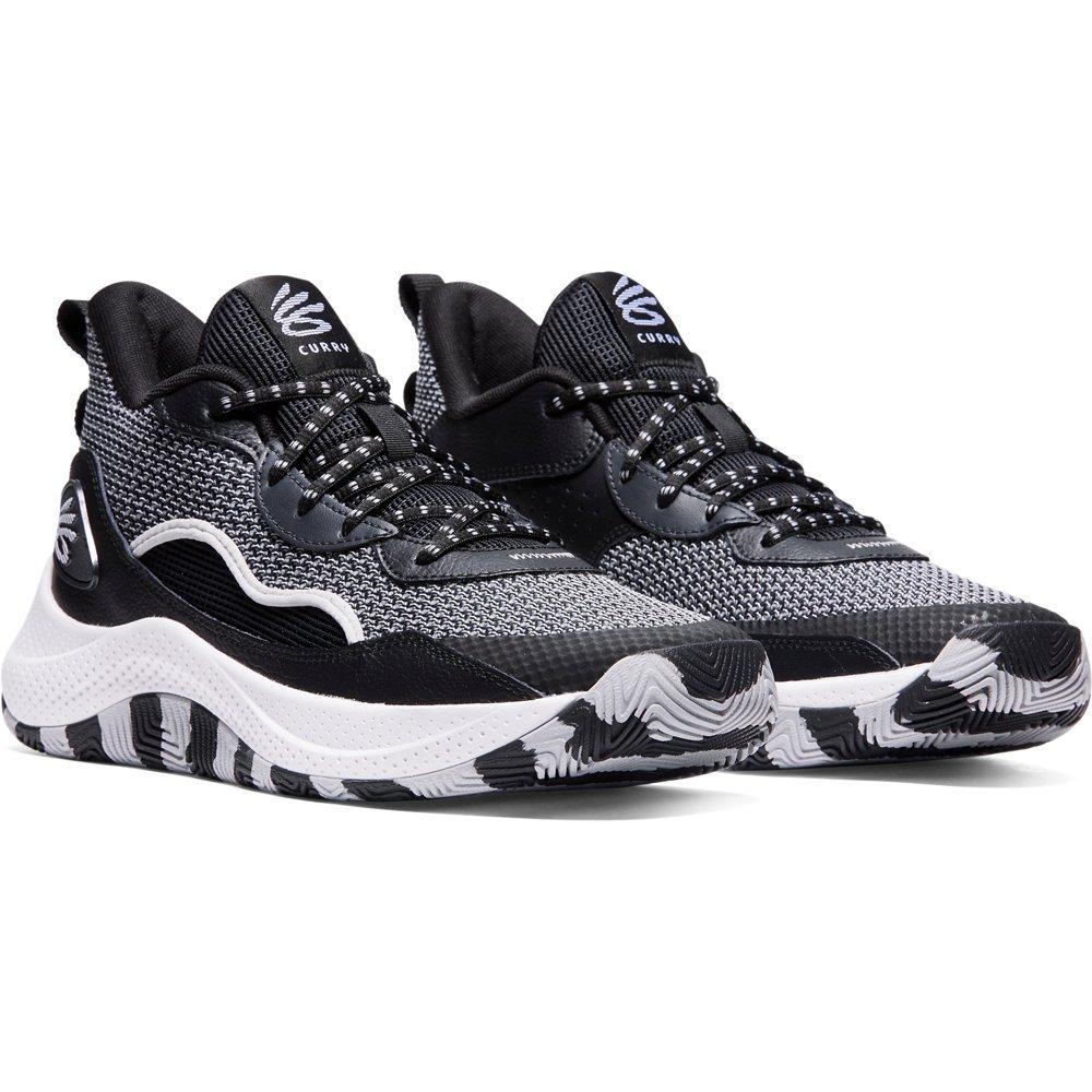 Under Armour Curry 3Z 24 "Black/Halo Grey" Unisex Basketball Shoe - BLACK/GREY Thumbnail View 3