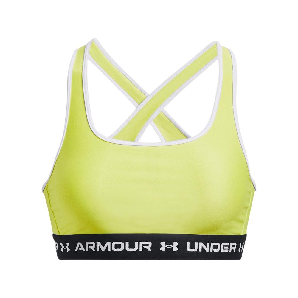 Under Armour Women's High Crossback Sports Bra​-Lime - Hibbett