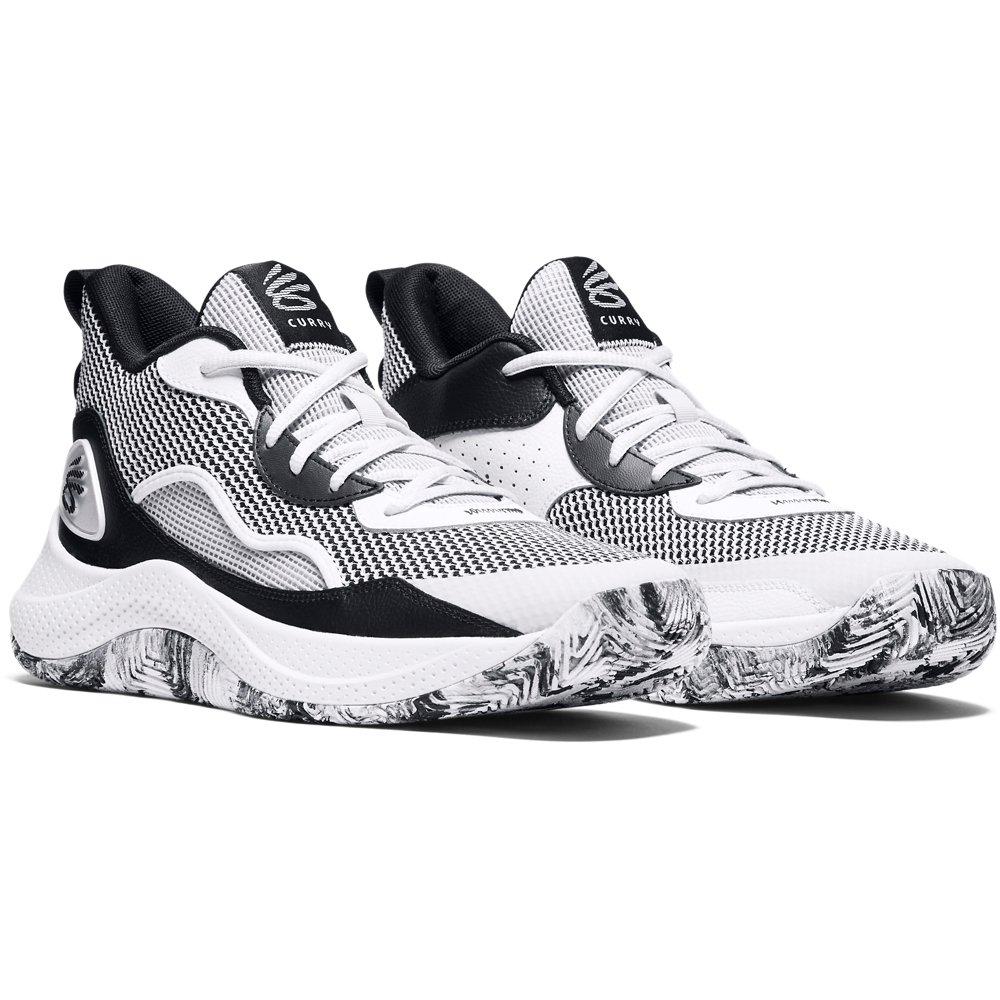 Under Armour Curry 3Z 24 "White/Black" Unisex Basketball Shoe - WHITE/BLACK Thumbnail View 3