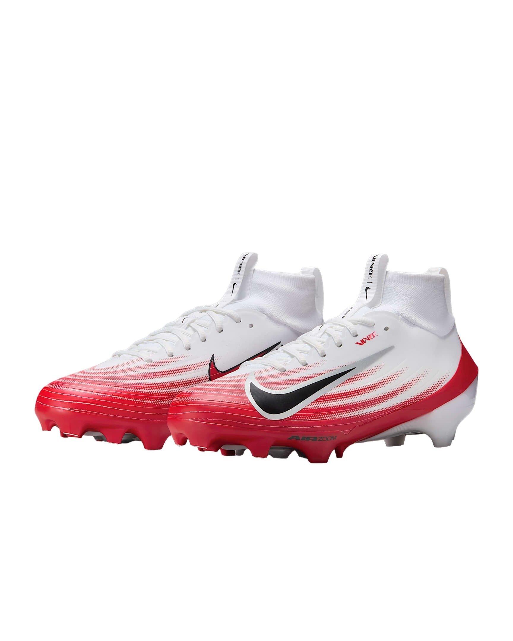 Nike Vapor Pro 1 "White/University Red/Black" Men's Football Cleat - WHITE/RED/BLACK Thumbnail View 3