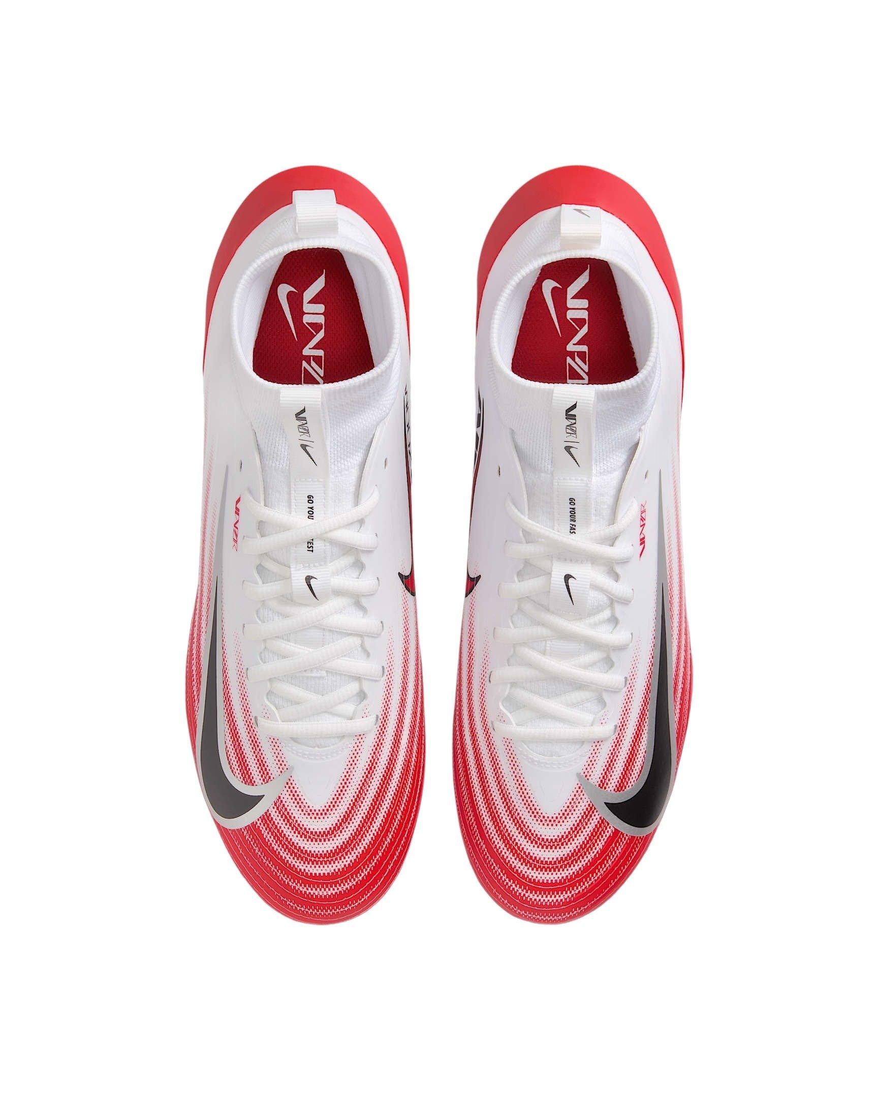 NEW Nike Air Zoom Vapor Pro 1 Football Cleats FB3298-102 Size 8 White Red Nike Vapor Pro 1 Cleat White FB3298-102 | Hibbett main image 4