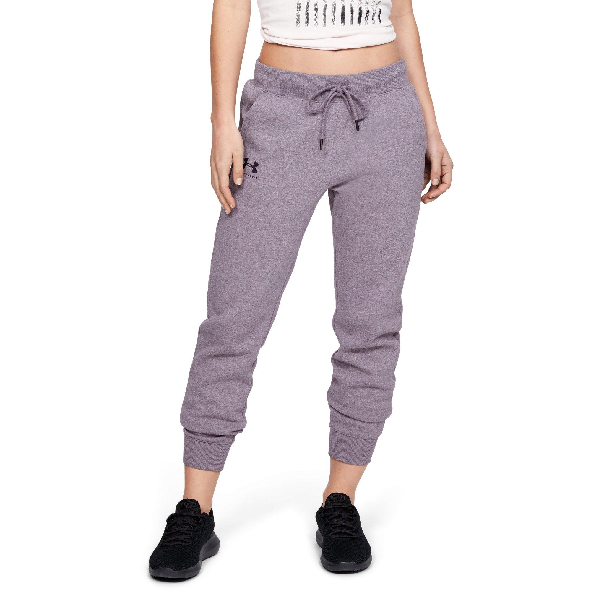under armour womens rival fleece graphic track pants