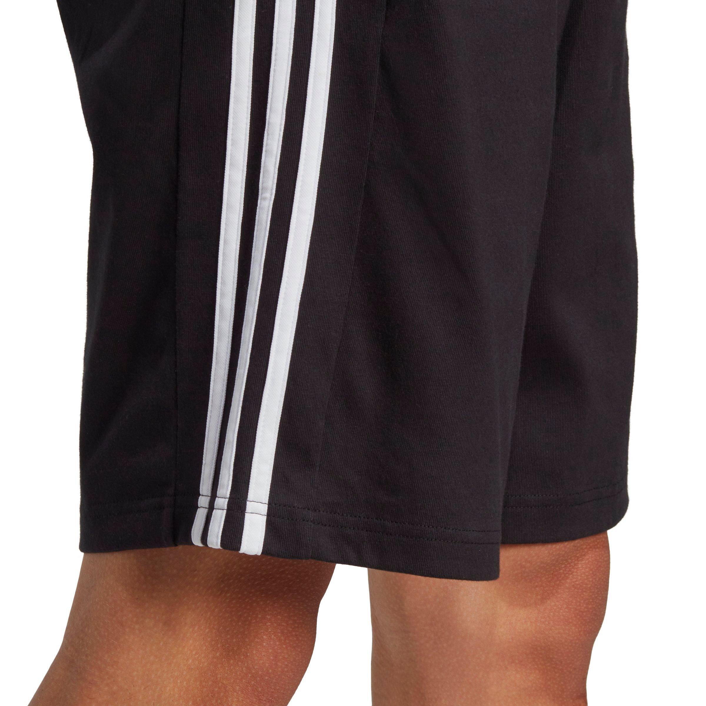 ad​idas Men\'s AEROREADY Essentials Single Jersey 3-Stripes Shorts-Black/ White - Hibbett | City Gear