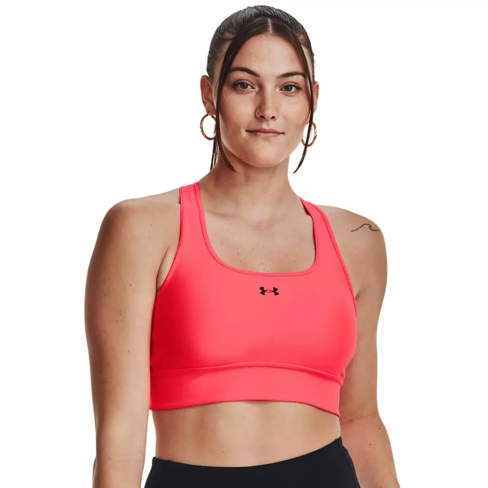 Under Armour Women's Longline Sports Bra - RED/BLACK