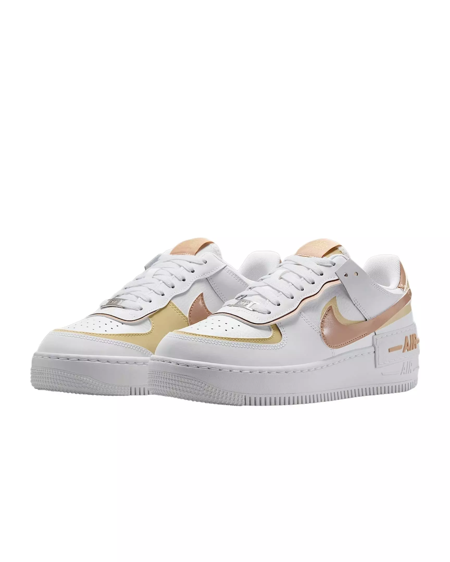 Nike Air Force 1 Shadow "White/Team Gold/White/Hemp" Women's Shoe - WHITE/GOLD/WHITE/HEMP