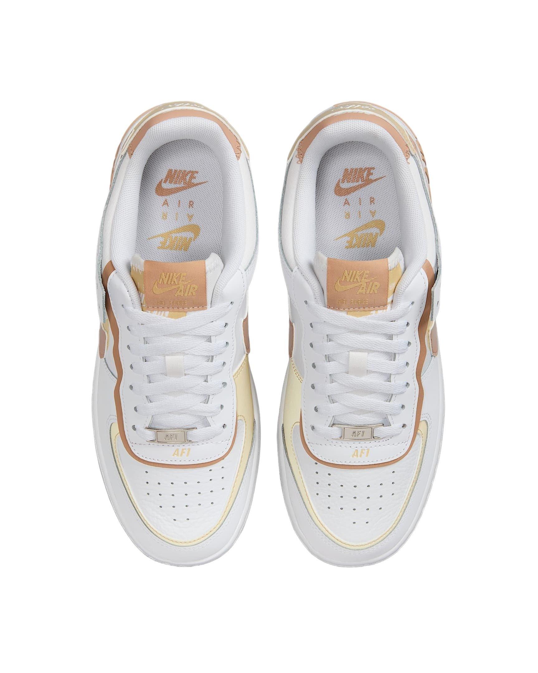 Nike Air Force 1 Shadow "White/Team Gold/White/Hemp" Women's Shoe - WHITE/GOLD/WHITE/HEMP Thumbnail View 4