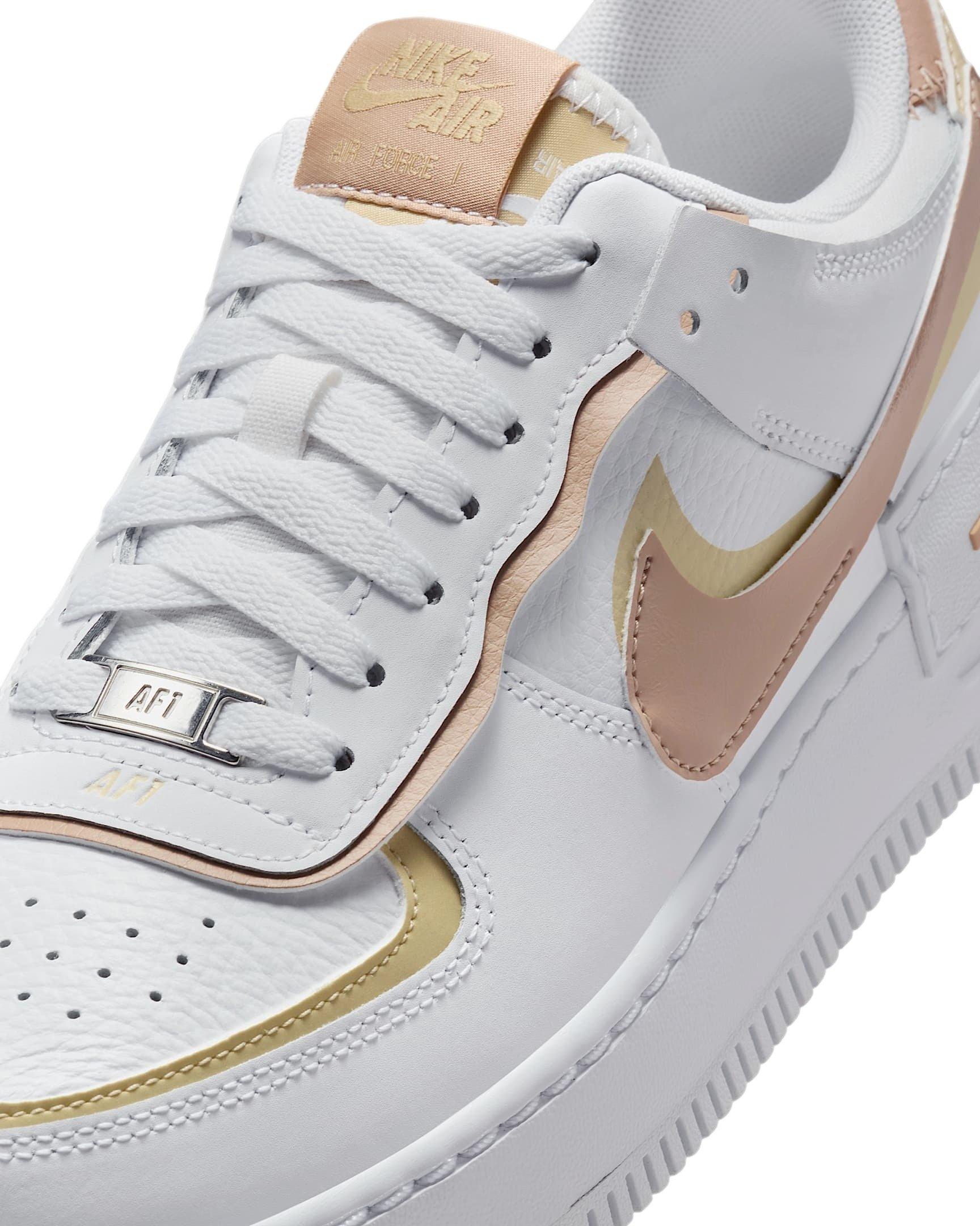 Nike Air Force 1 Shadow "White/Team Gold/White/Hemp" Women's Shoe - WHITE/GOLD/WHITE/HEMP Thumbnail View 7