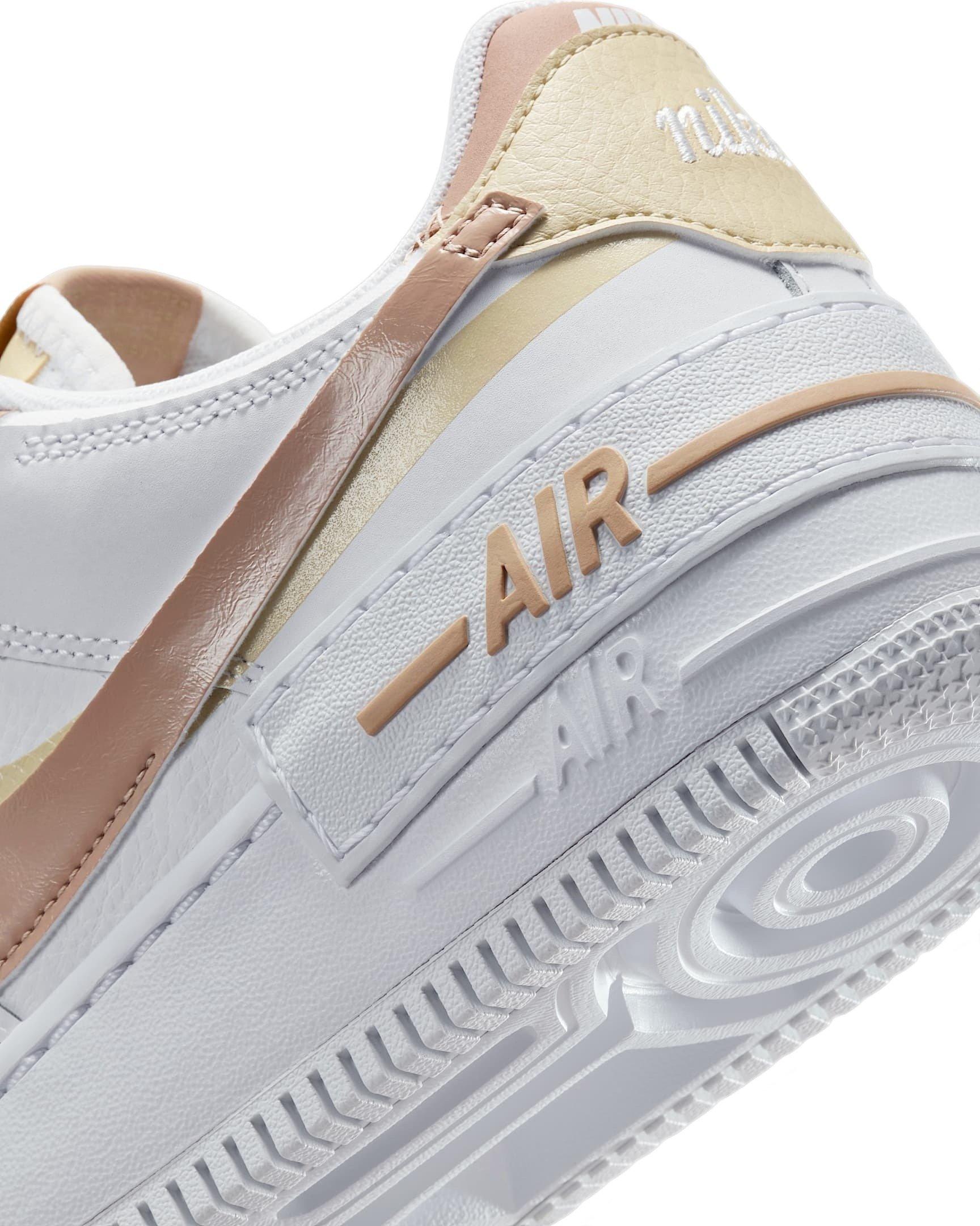 Nike Air Force 1 Shadow "White/Team Gold/White/Hemp" Women's Shoe - WHITE/GOLD/WHITE/HEMP Thumbnail View 8