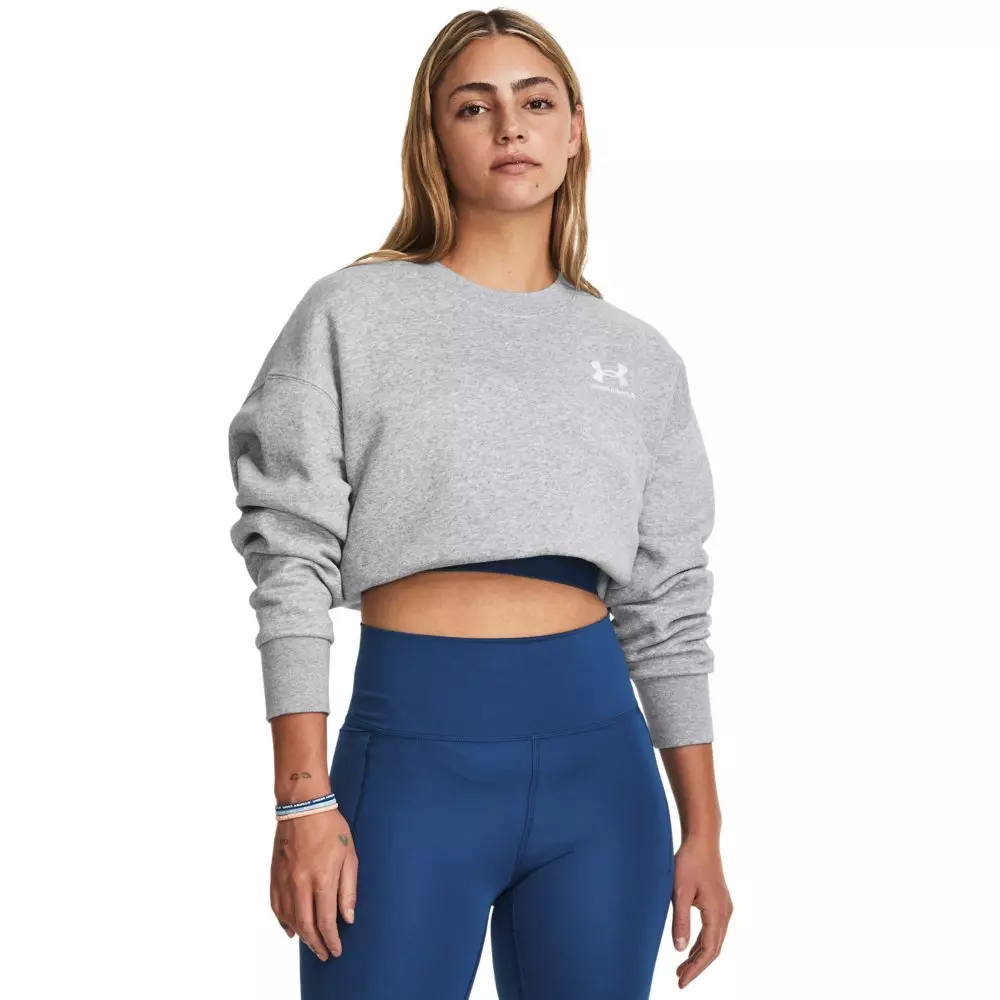 Under Armour Women's Essential Fleece Over-Sized Crew Sweatshirt - GREY