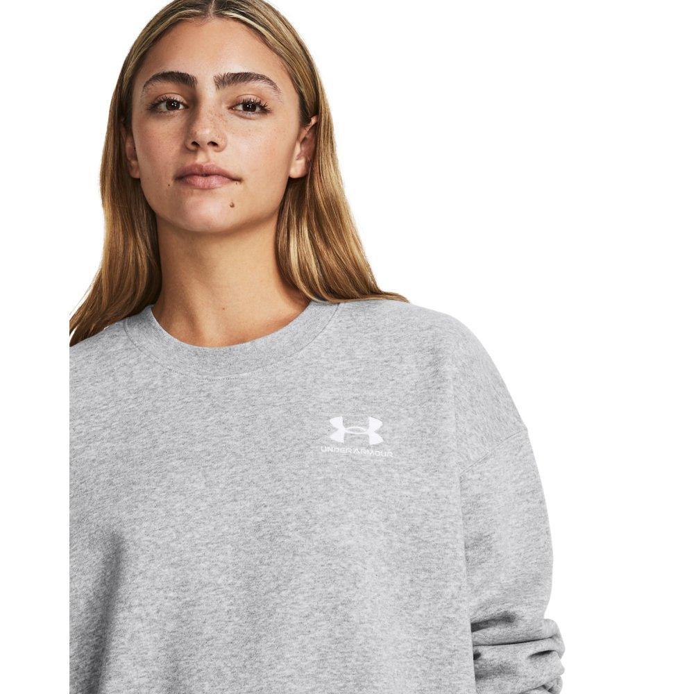 Under Armour Women's Essential Fleece Over-Sized Crew Sweatshirt - GREY Thumbnail View 6