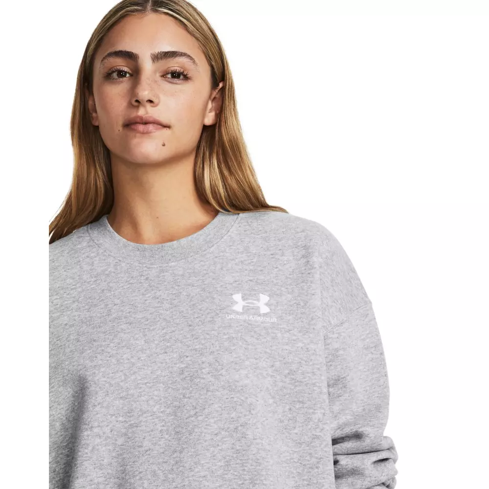 Under Armour Women's Essential Fleece Over-Sized Crew Sweatshirt - GREY