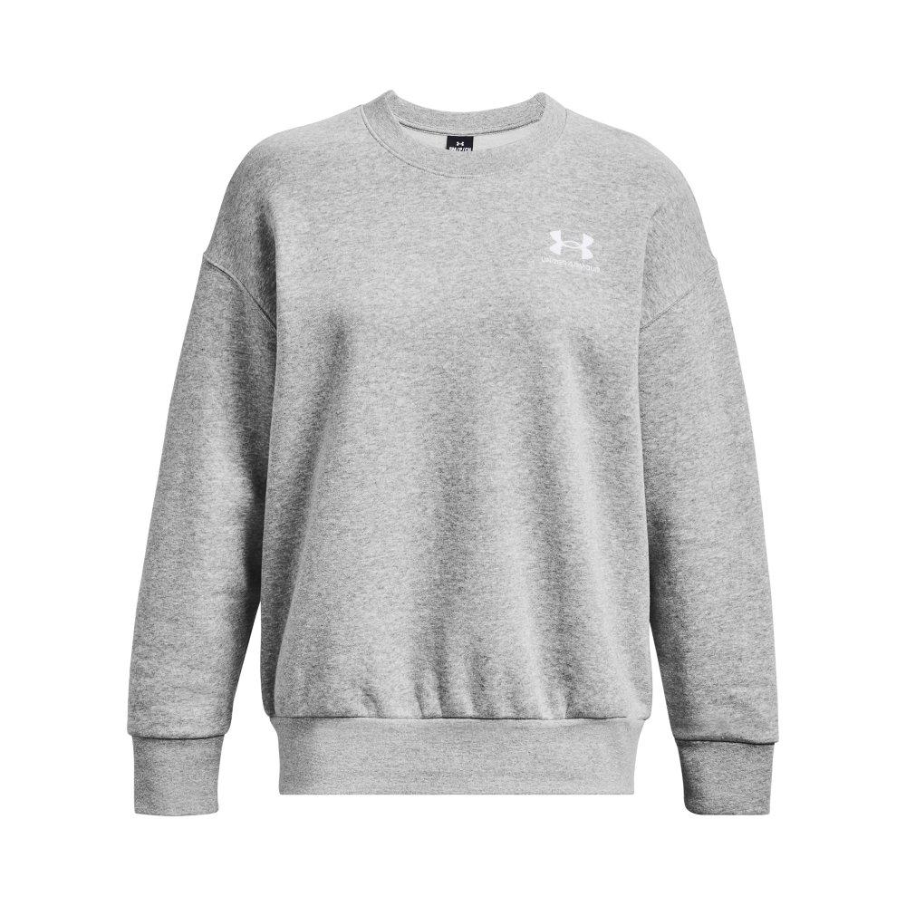 Under Armour Women's Essential Fleece Over-Sized Crew Sweatshirt - GREY Thumbnail View 7
