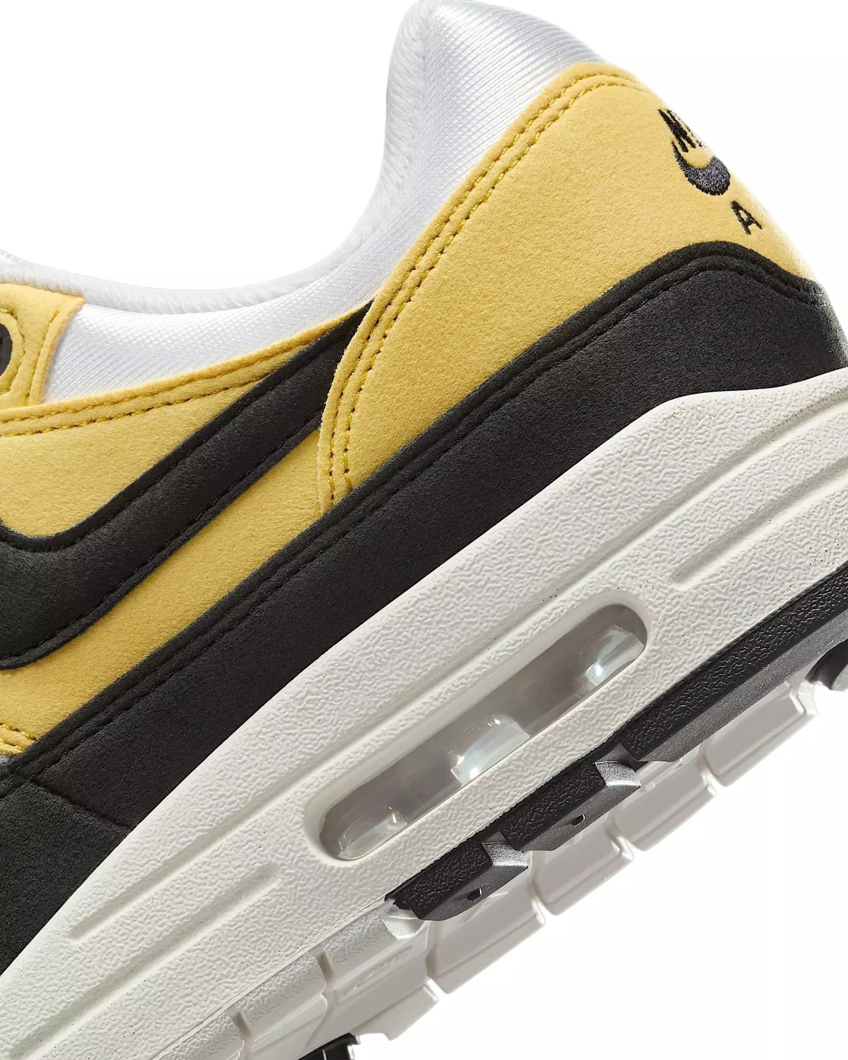 Nike Air Max 1 '87 Textile "Saturn Gold/Summit White/Sail/Black" Women's Shoe - GOLD/WHITE/SAIL/BLACK