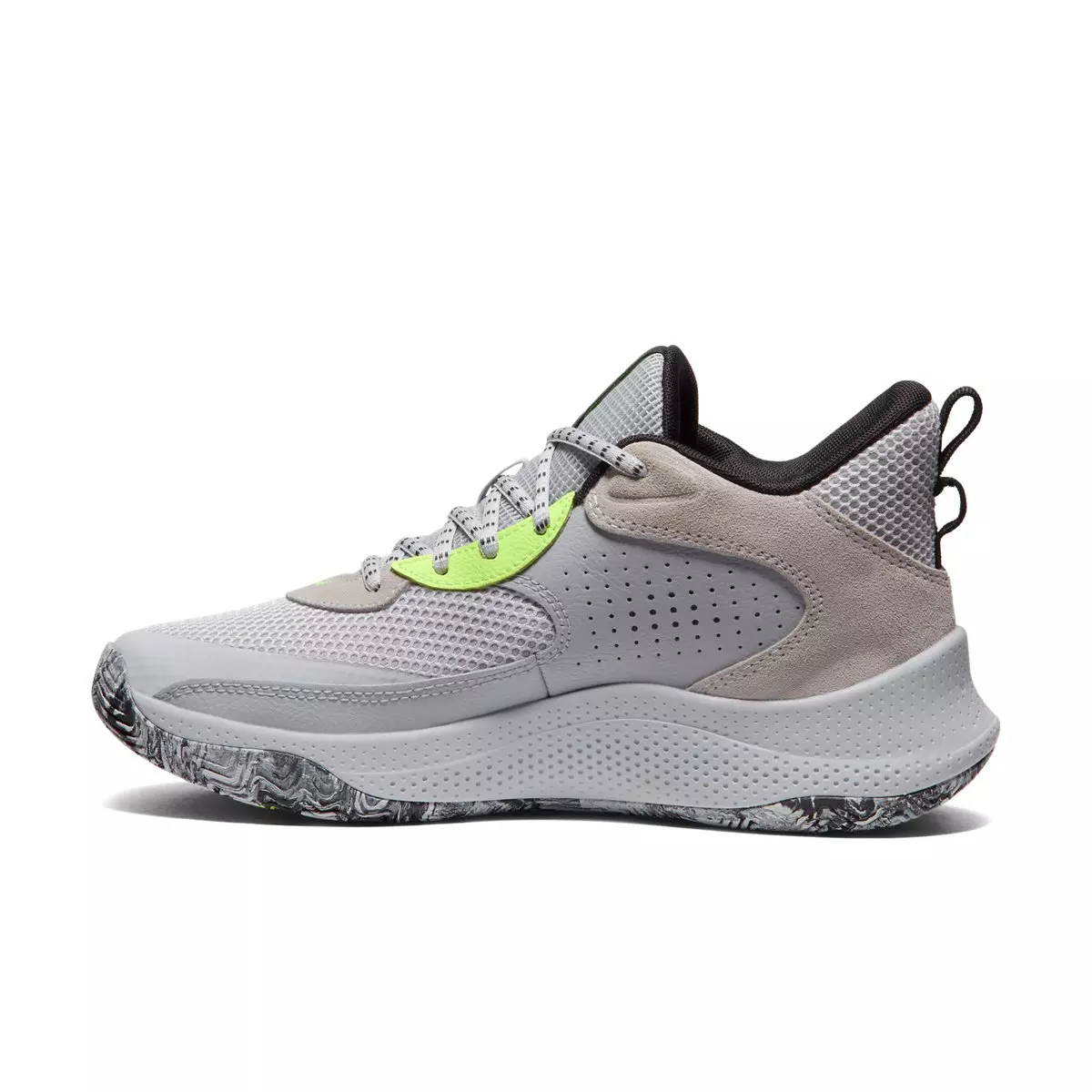 Under Armour Curry 3Z 24 "Halo Grey/Black/High Vis Yellow" Unisex Basketball Shoe - GREY/BLACK/YELLOW