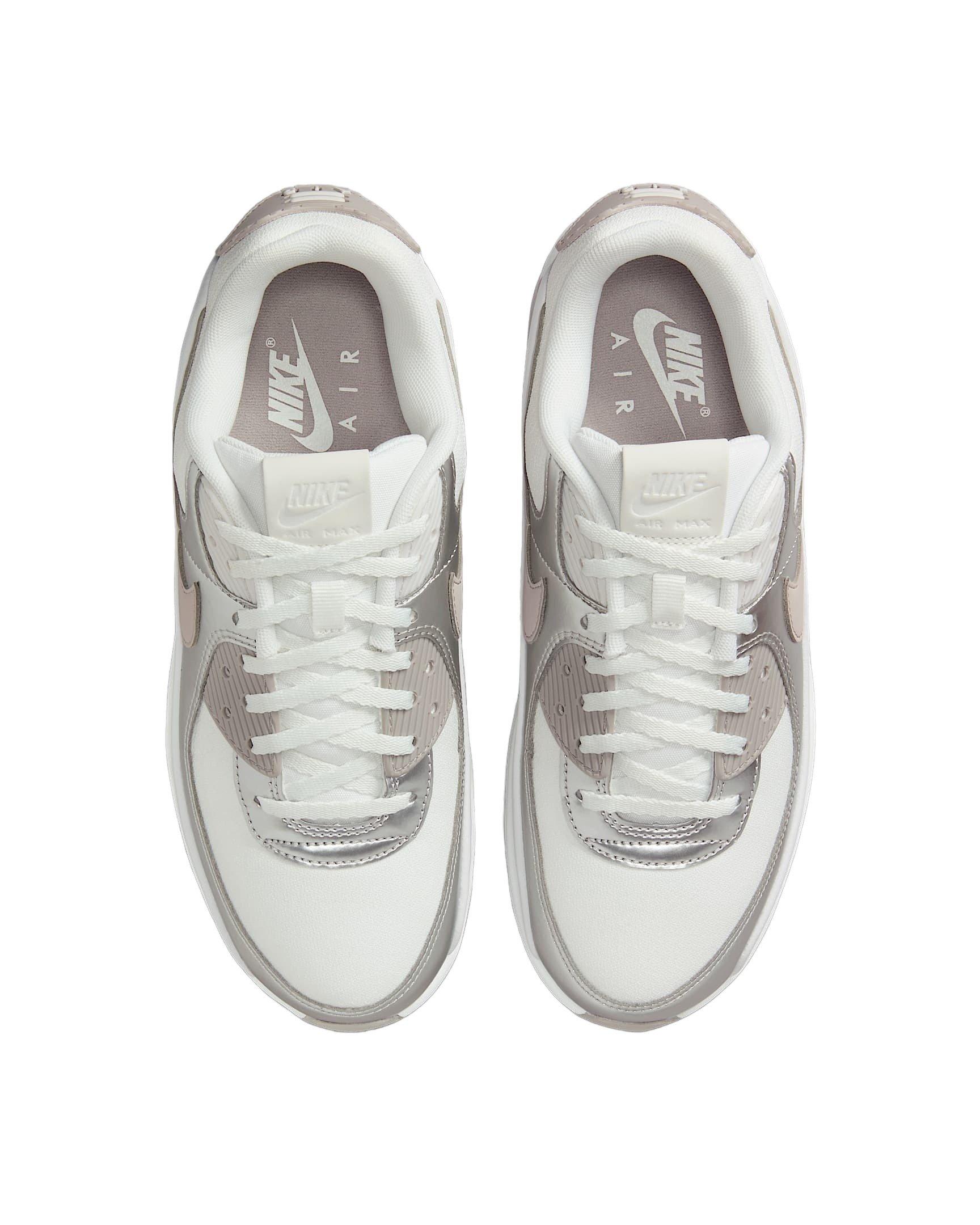 Nike Air Max 90 LV8 "Summit White/Vast Grey/Metallic Platinum/College Grey" Women's Shoe - WHITE/GREY/PLATINUM/GREY Thumbnail View 4