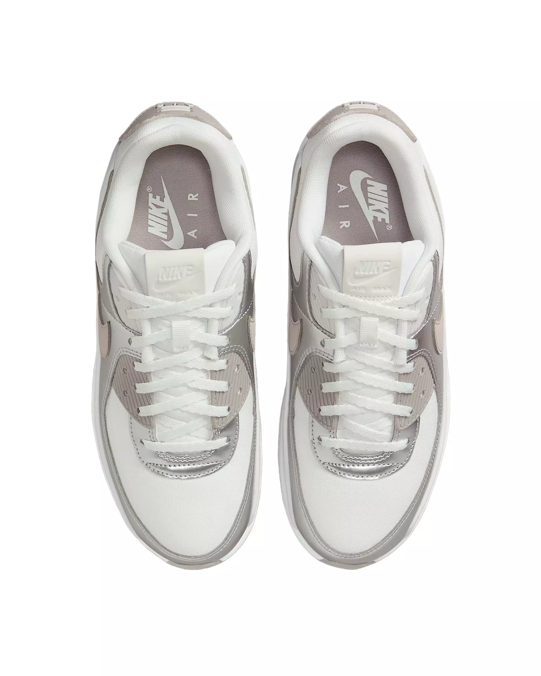Nike Air Max 90 LV8 "Summit White/Vast Grey/Metallic Platinum/College Grey" Women's Shoe - WHITE/GREY/PLATINUM/GREY