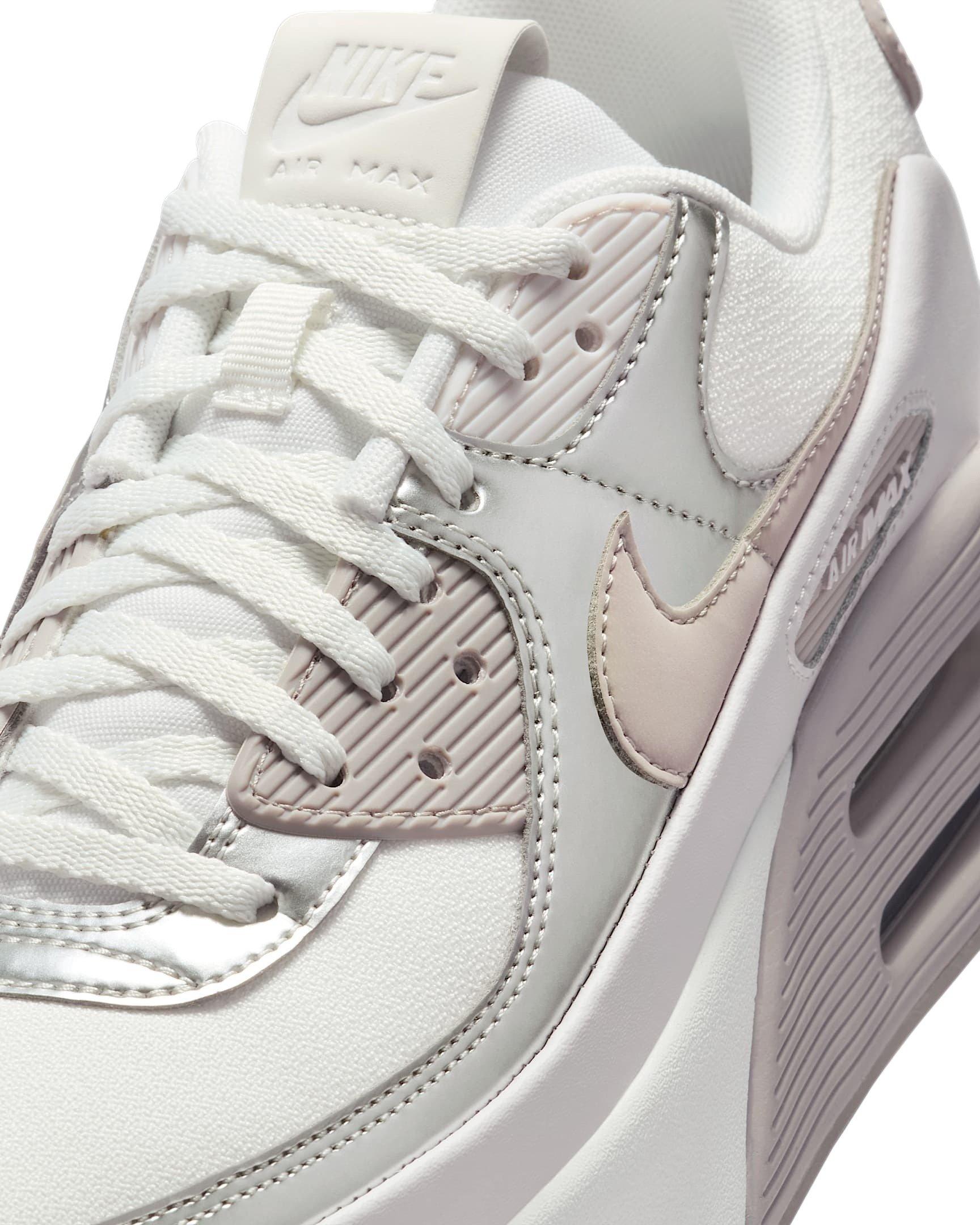 Nike Air Max 90 LV8 "Summit White/Vast Grey/Metallic Platinum/College Grey" Women's Shoe - WHITE/GREY/PLATINUM/GREY Thumbnail View 7