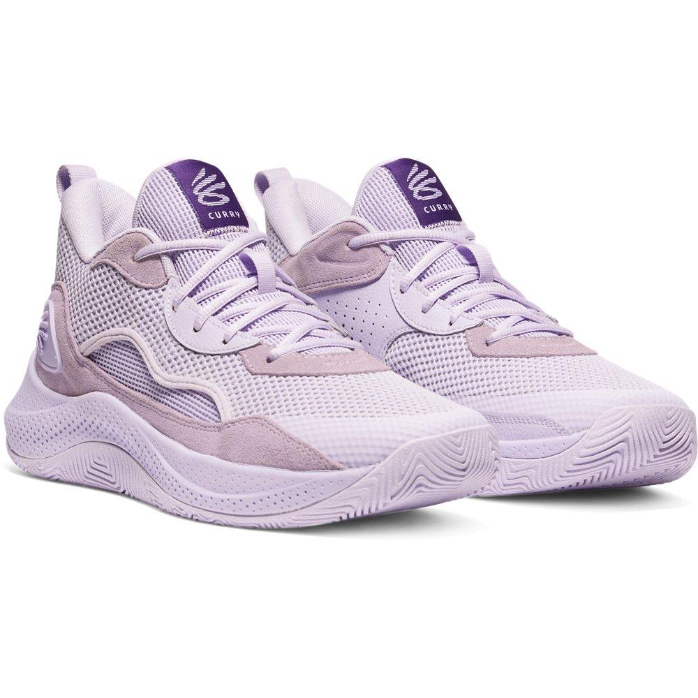 Under Armour Curry 3Z 24 "Salt Purple/Purple/White" Unisex Basketball Shoe - PURPLE/PURPLE/WHITE Thumbnail View 3