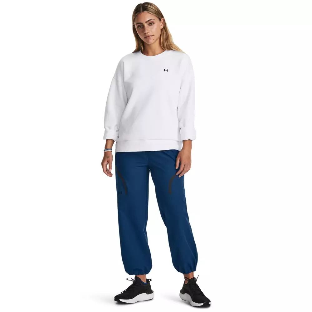 Under Armour Women's Unstoppable Fleece Crew Sweatshirt - WHITE/BLACK