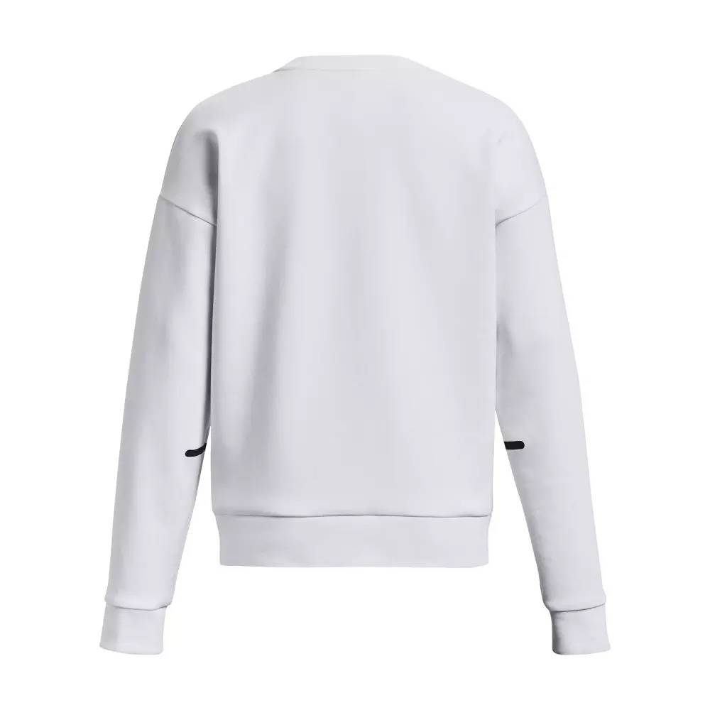 Under Armour Women's Unstoppable Fleece Crew Sweatshirt - WHITE/BLACK