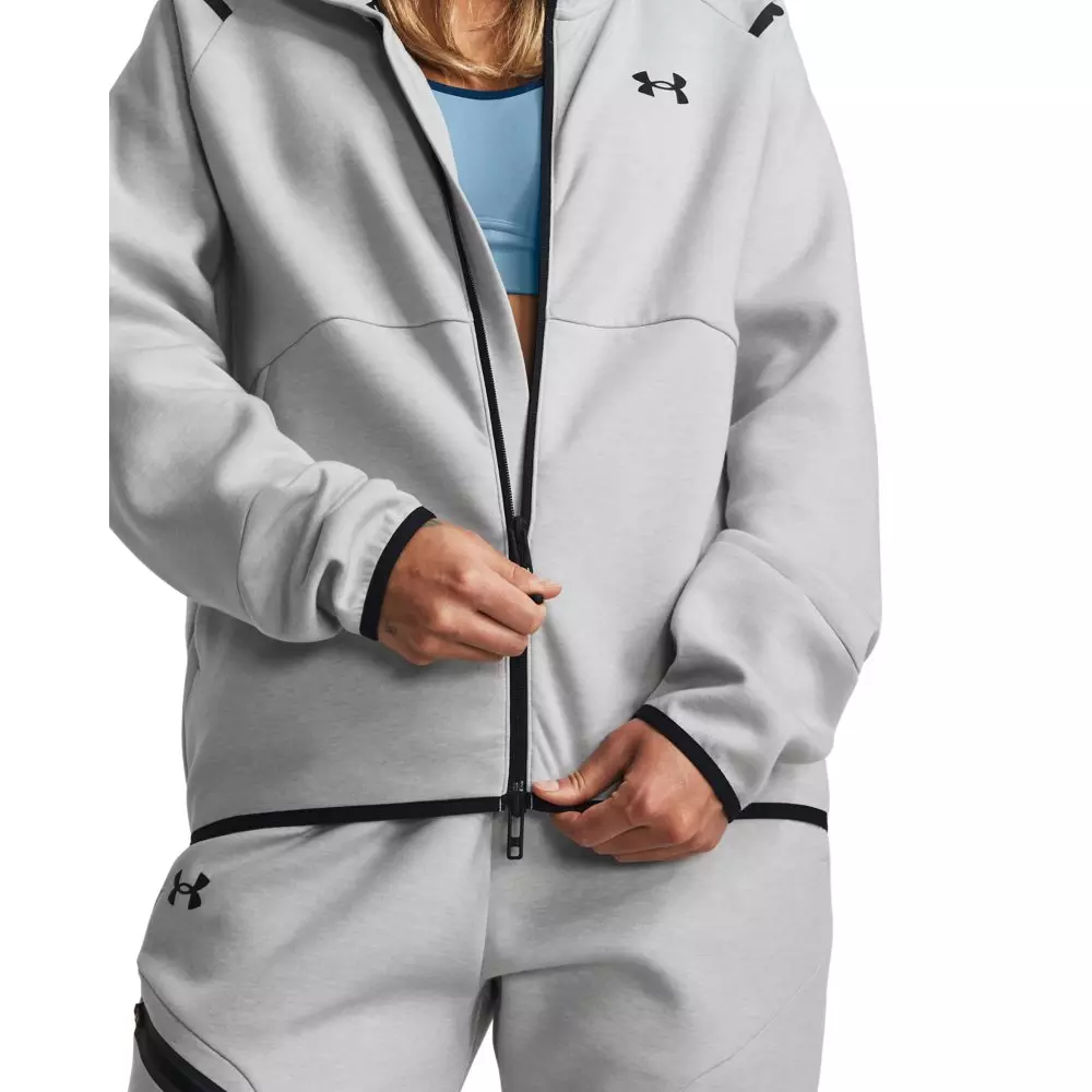 Under Armour Women's Unstoppable Fleece  Jacket - GREY/BLACK