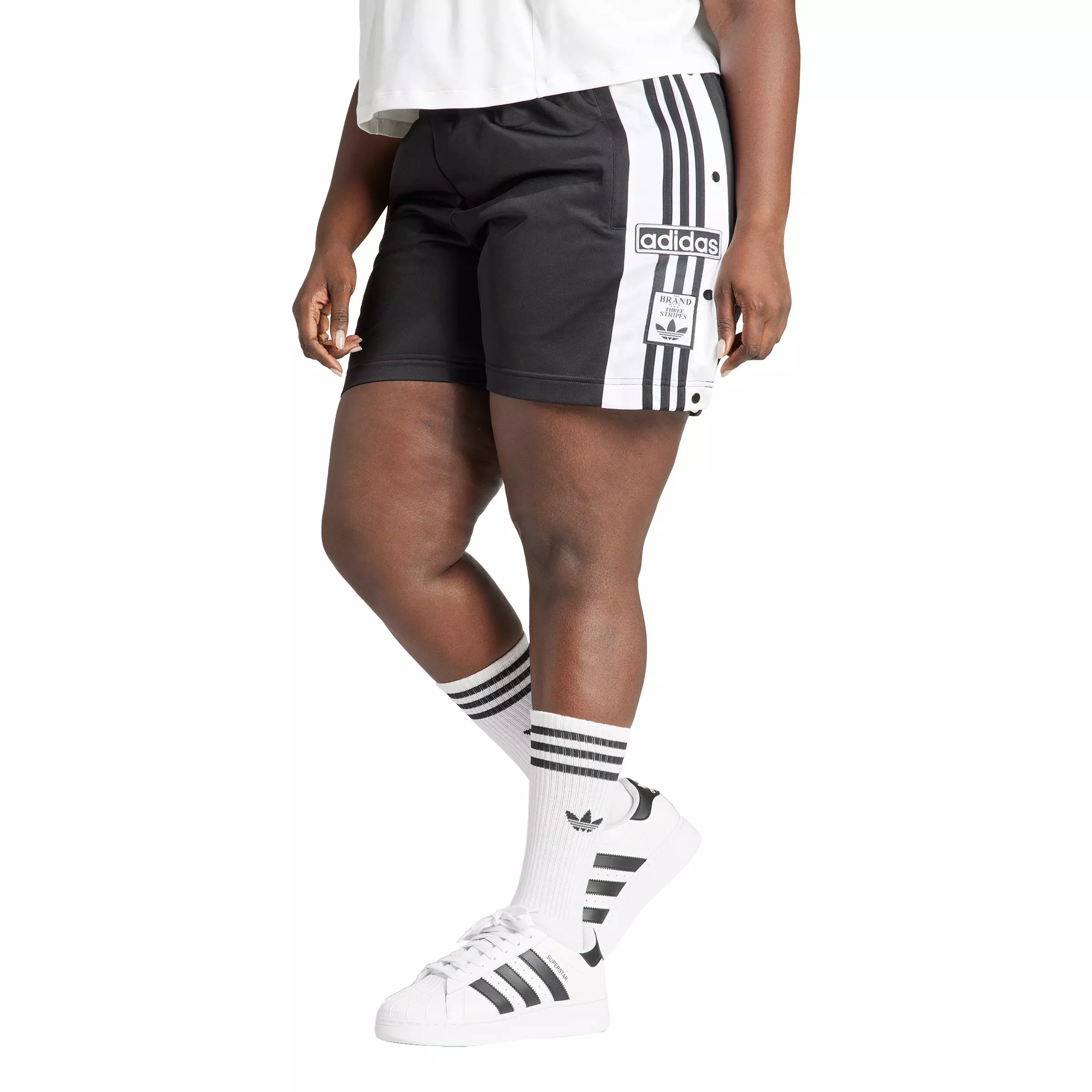 adidas Women's Originals Loose-Fitting Adibreak Shorts - Black - BLACK