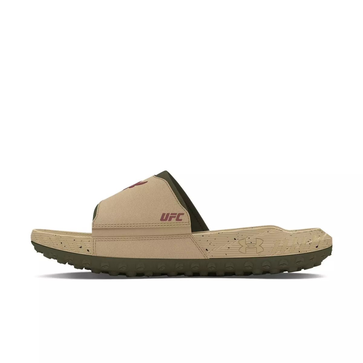 Under Armour Project Rock 3 "Khaki/Green" Unisex Slide - KHAKI/GREEN