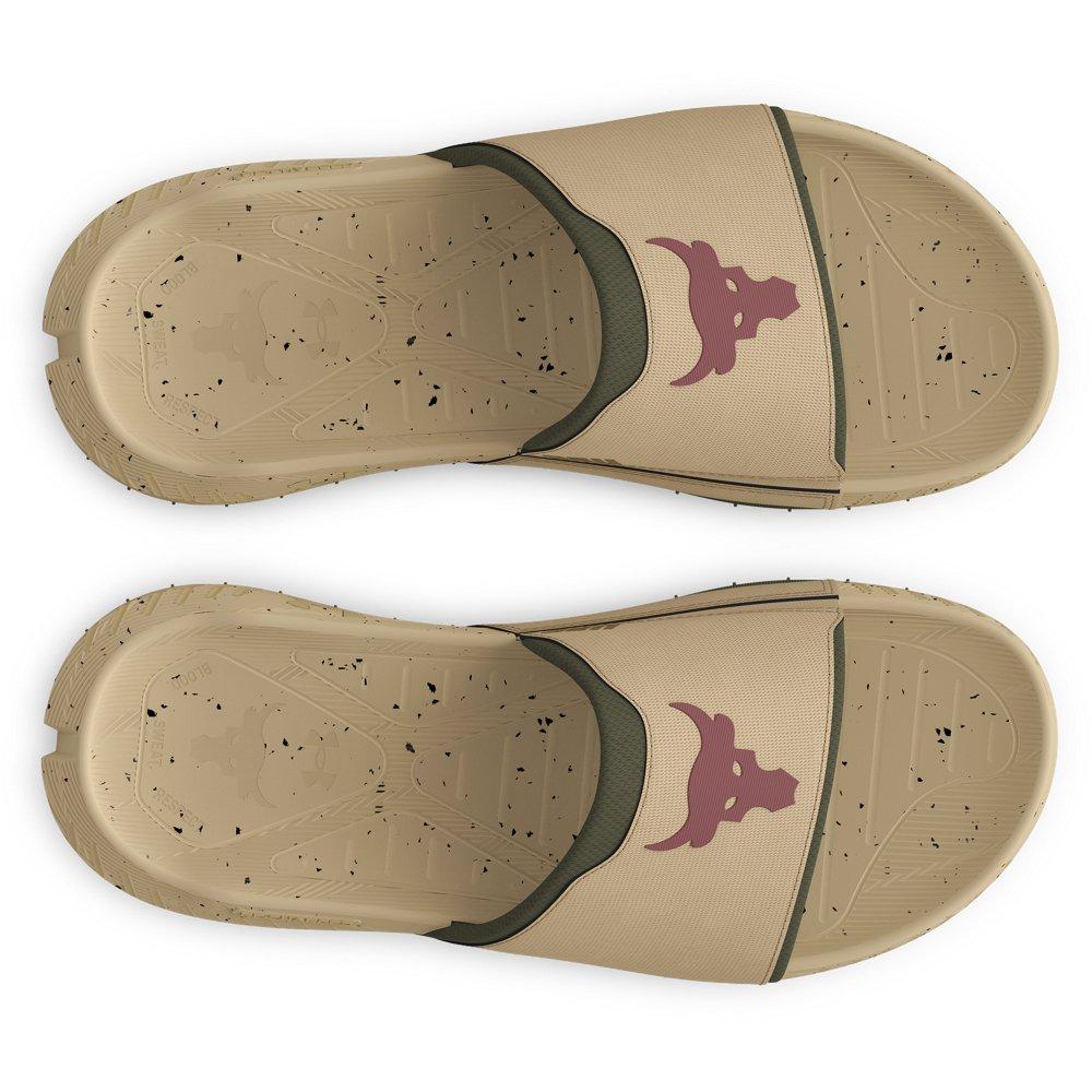 Under Armour Project Rock 3 "Khaki/Green" Unisex Slide - KHAKI/GREEN Thumbnail View 4