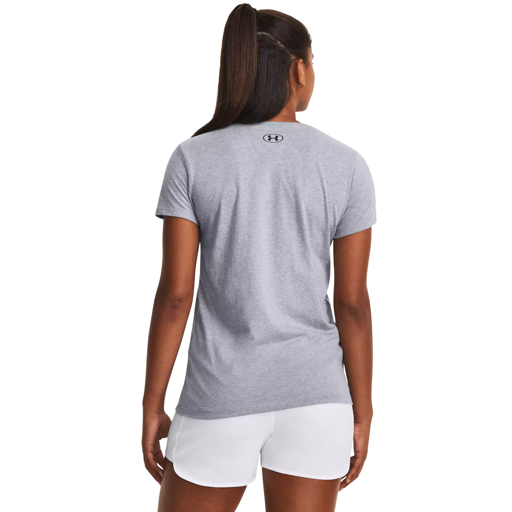Under Armour Women's Softball Hit The Dirt Short Sleeve Tee - White/Black - GREY/BLACK