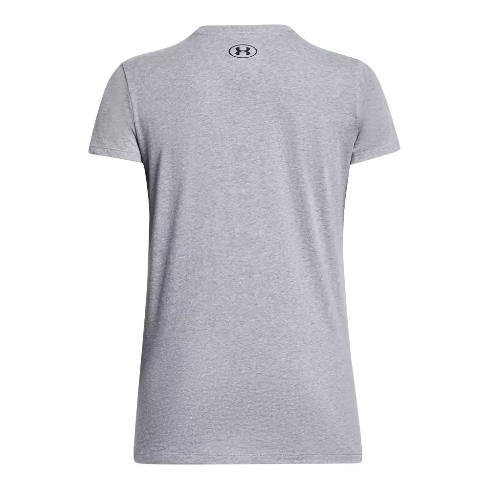 Under Armour Women's Softball Hit The Dirt Short Sleeve Tee- White/Black - GREY/BLACK