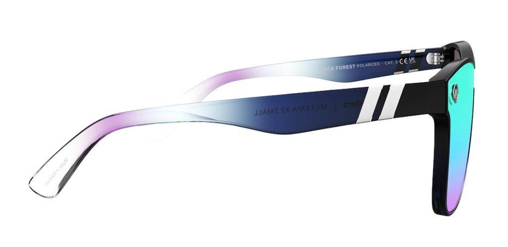 Blenders Youth Millenia X2 Small Black Forest Sunglasses - BLACK/AQUA