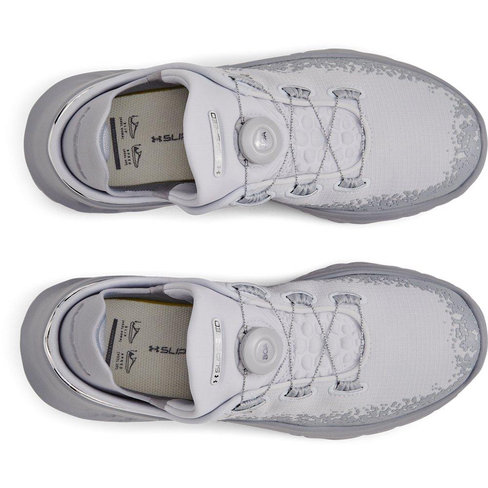 Under Armour SlipSpeed Mega "Distant Grey/Mod Grey/Metallic Silver" Unisex Shoe - GREY/GREY/SILVER Thumbnail View 5