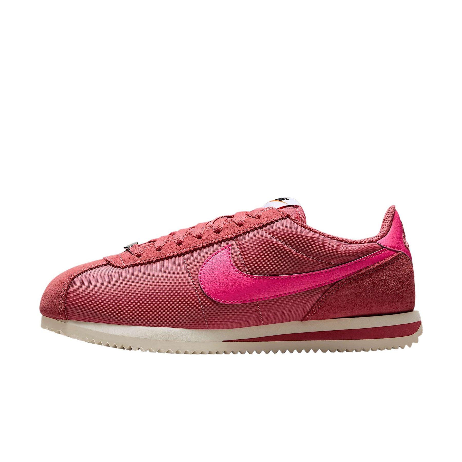 Nike Cortez Textile "Adobe/Alabaster/Safety Orange/Hyper Pink" Women's Shoe - ADOBE/ALABASTER/ORANGE/PINK Thumbnail View 2