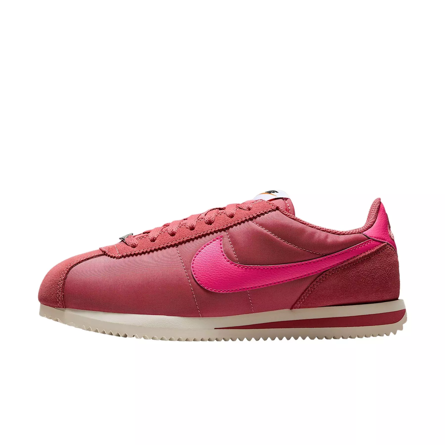 Nike Cortez Textile "Adobe/Alabaster/Safety Orange/Hyper Pink" Women's Shoe - ADOBE/ALABASTER/ORANGE/PINK