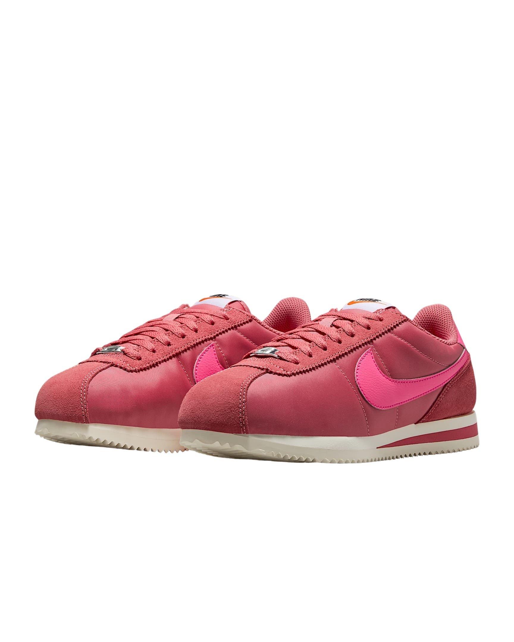 Nike Cortez Textile "Adobe/Alabaster/Safety Orange/Hyper Pink" Women's Shoe - ADOBE/ALABASTER/ORANGE/PINK Thumbnail View 3