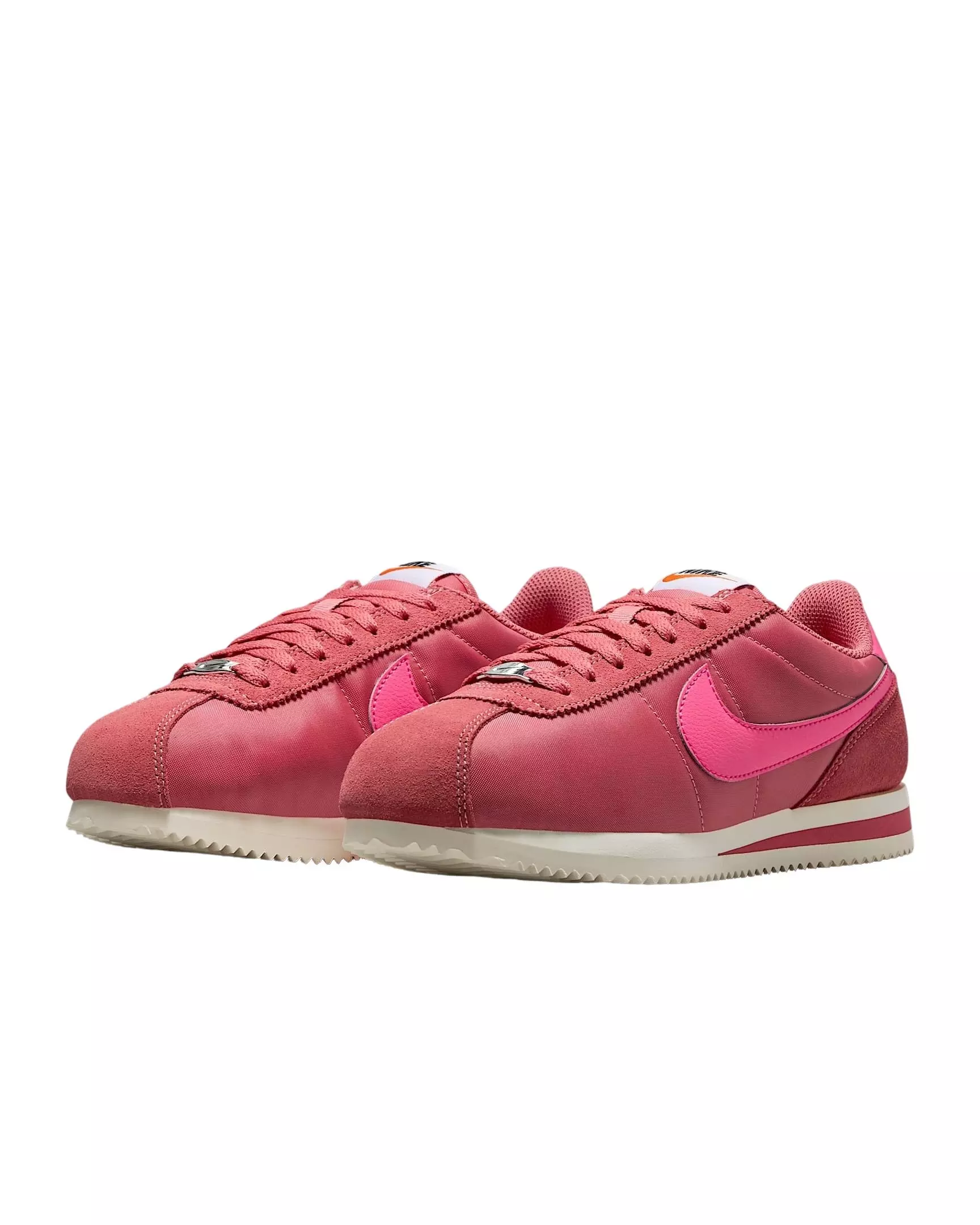 Nike Cortez Textile "Adobe/Alabaster/Safety Orange/Hyper Pink" Women's Shoe - ADOBE/ALABASTER/ORANGE/PINK