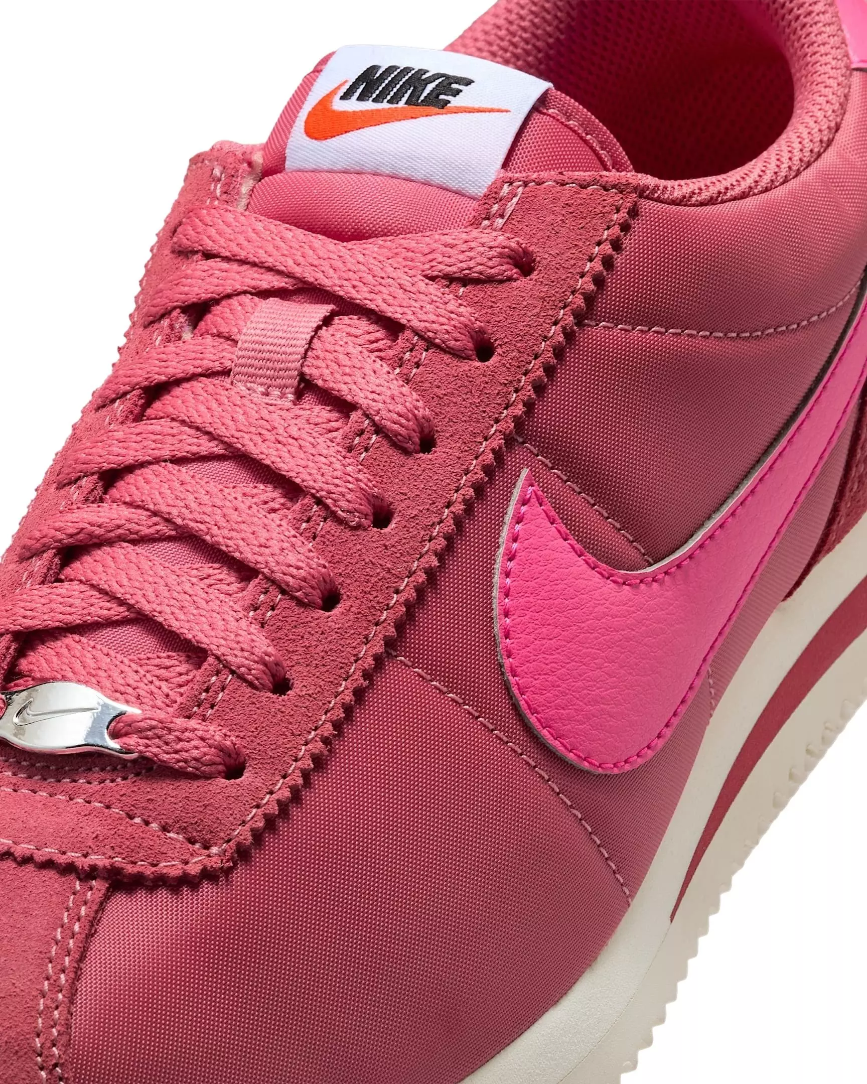 Nike Cortez Textile "Adobe/Alabaster/Safety Orange/Hyper Pink" Women's Shoe - ADOBE/ALABASTER/ORANGE/PINK