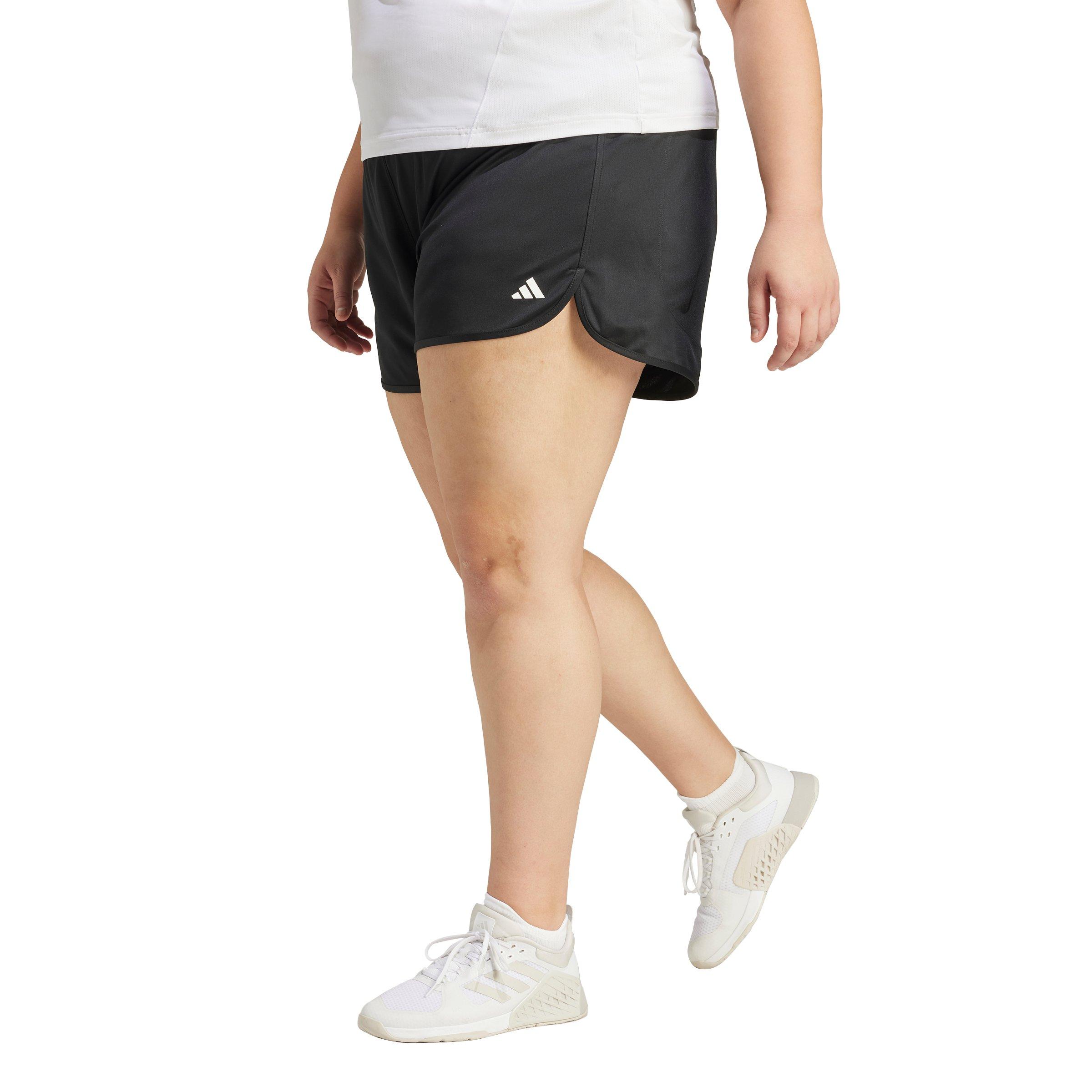 adidas Women's Pacer Essentials Knit High-Rise Shorts - Black - BLACK Thumbnail View 1