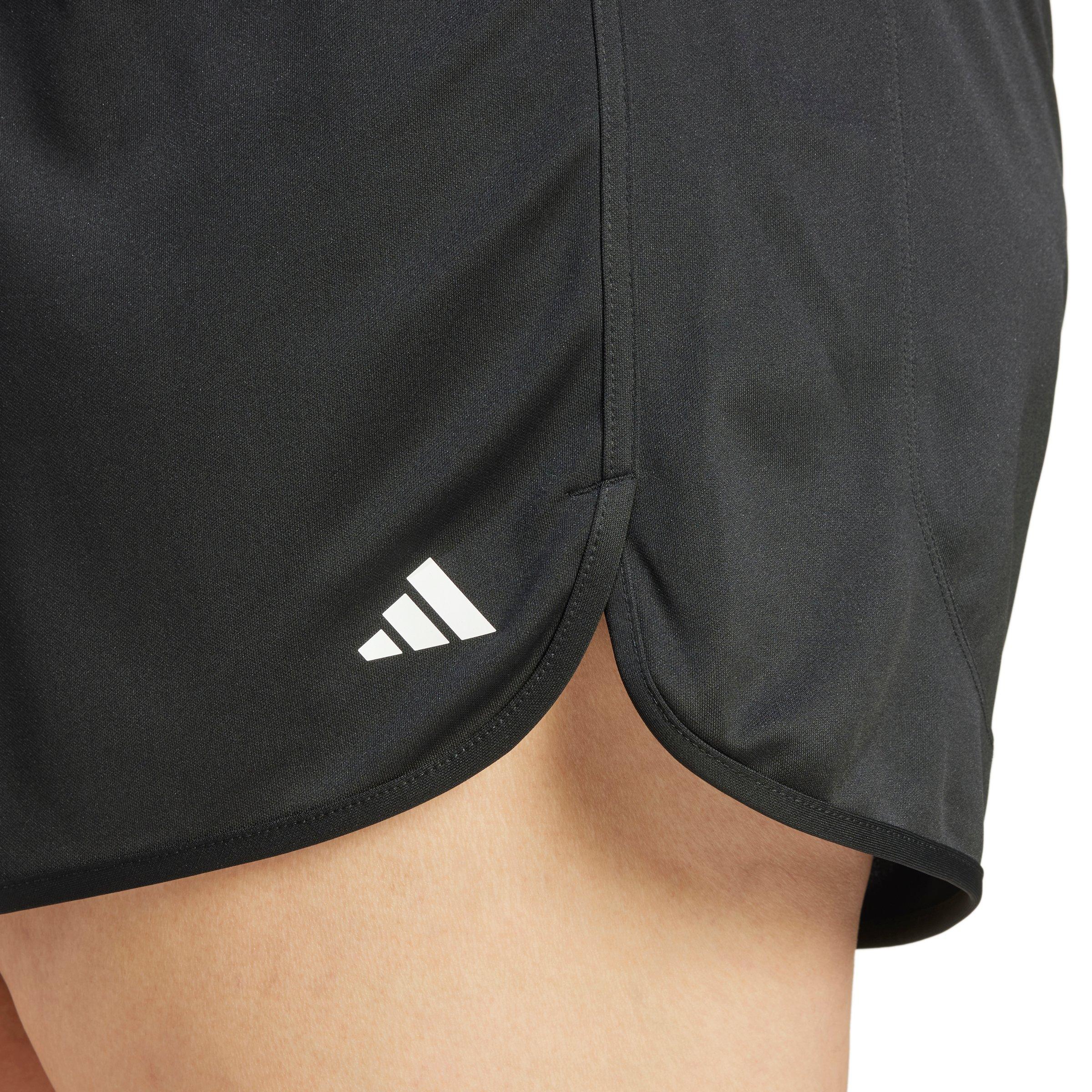 adidas Women's Pacer Essentials Knit High-Rise Shorts - Black - BLACK Thumbnail View 3