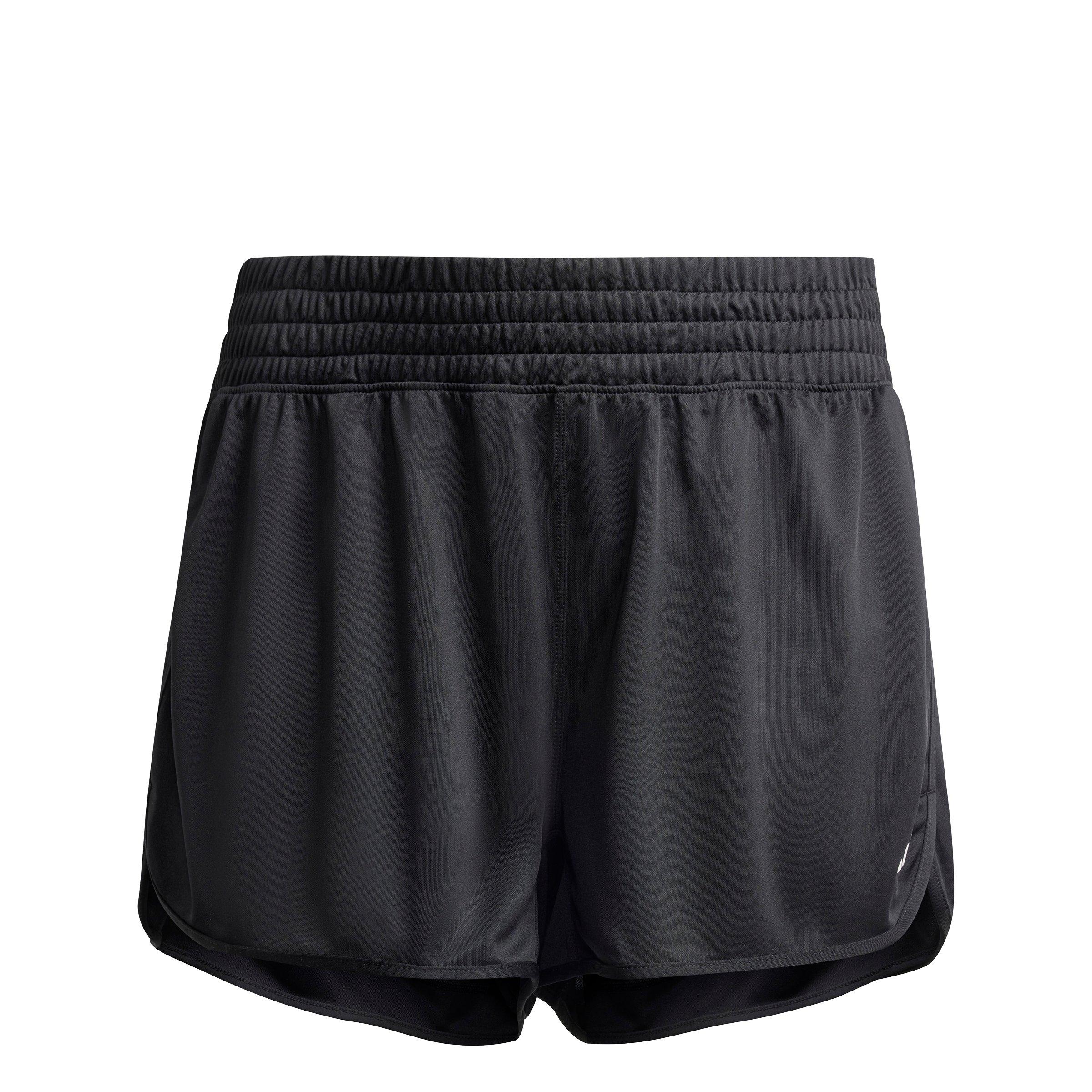 adidas Women's Pacer Essentials Knit High-Rise Shorts - Black - BLACK Thumbnail View 6
