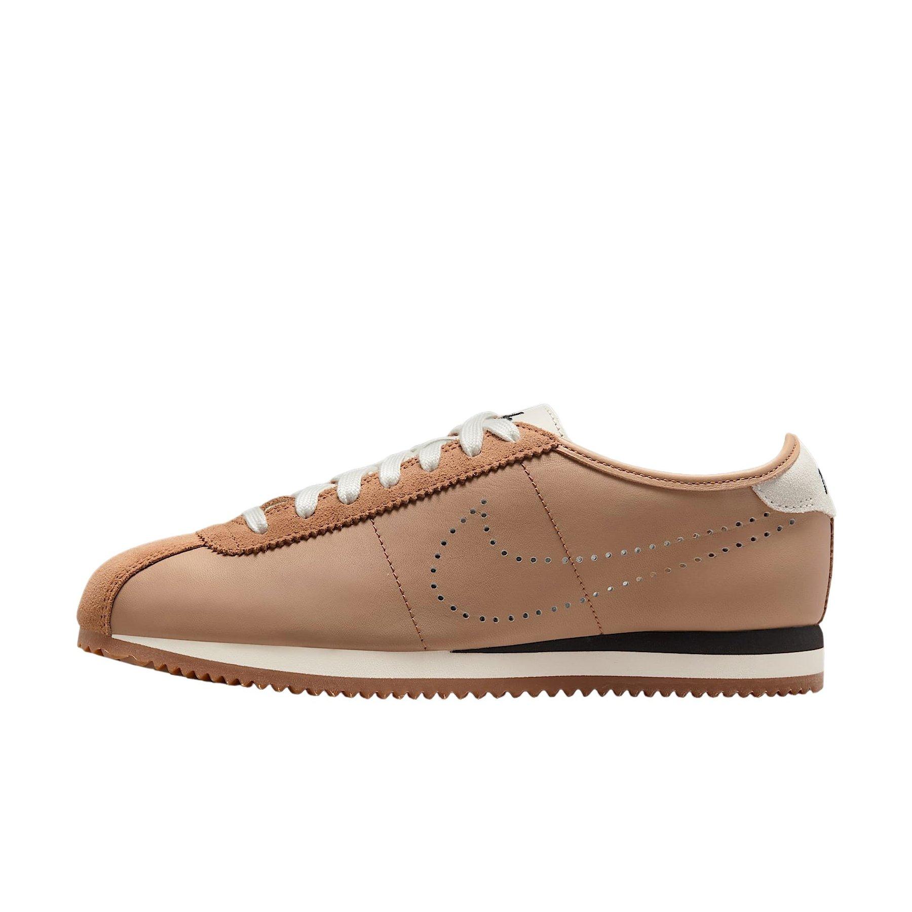 Nike Cortez Leather "Pale Shale/Sail/Gum Medium Brown/Black" Women's Shoe - SHALE/SAIL/MD BROWN/BLACK Thumbnail View 2