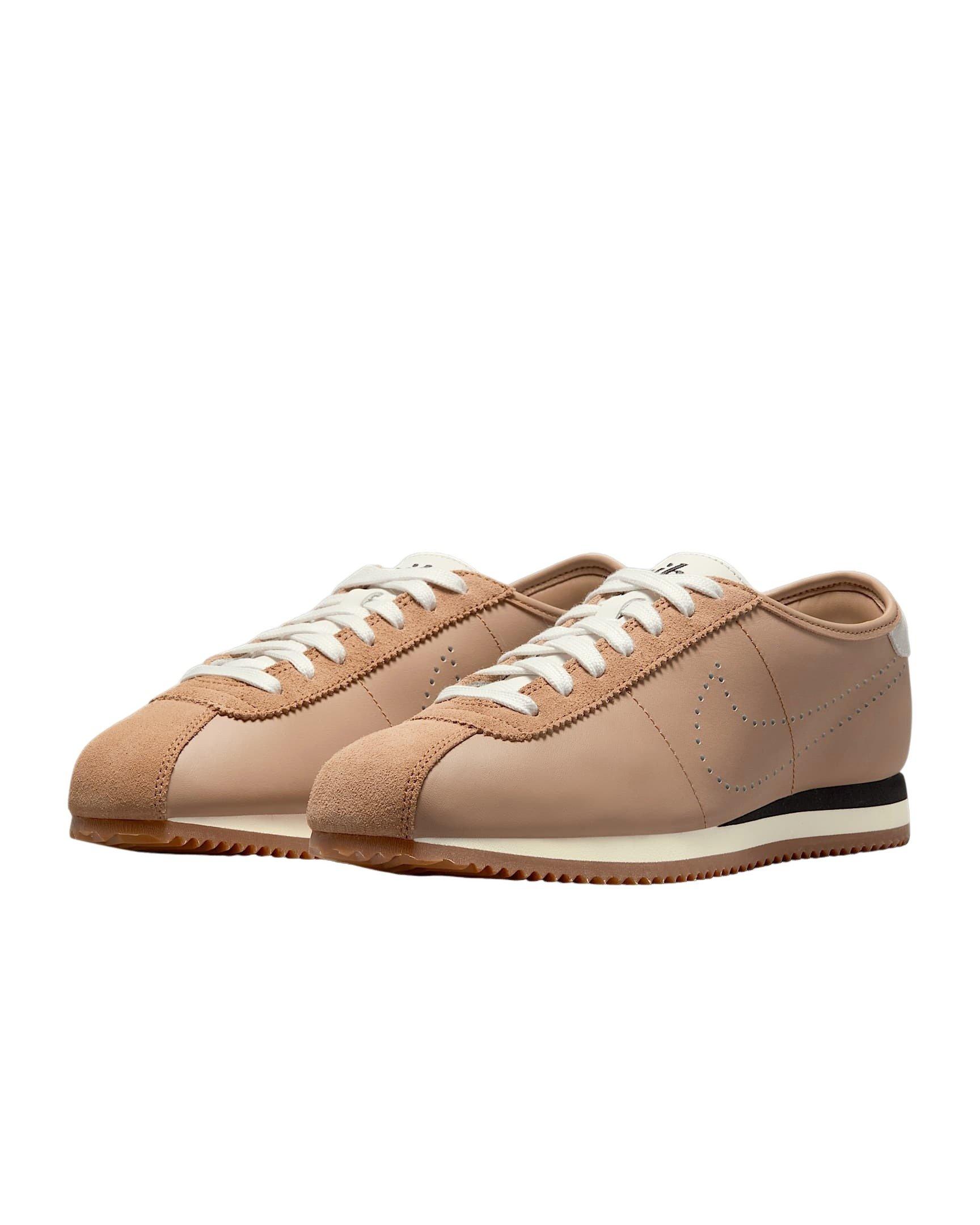 Nike Cortez Leather "Pale Shale/Sail/Gum Medium Brown/Black" Women's Shoe - SHALE/SAIL/MD BROWN/BLACK Thumbnail View 3