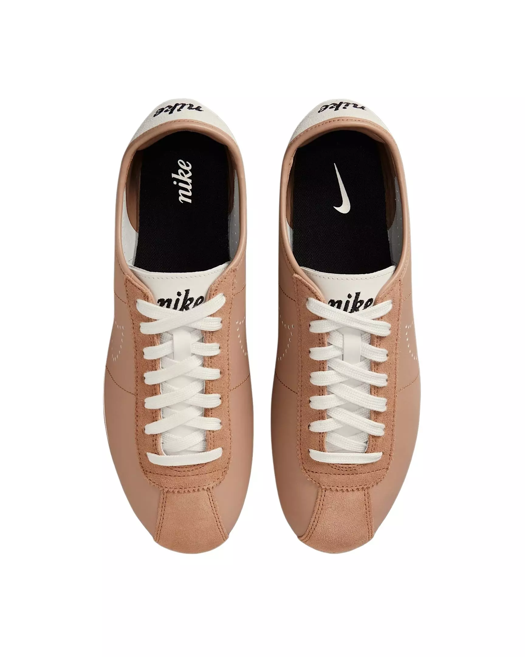 Nike Cortez Leather "Pale Shale/Sail/Gum Medium Brown/Black" Women's Shoe - SHALE/SAIL/MD BROWN/BLACK